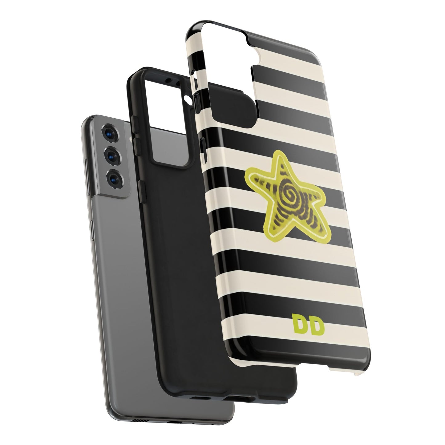 Striped Lime Star Phone Case