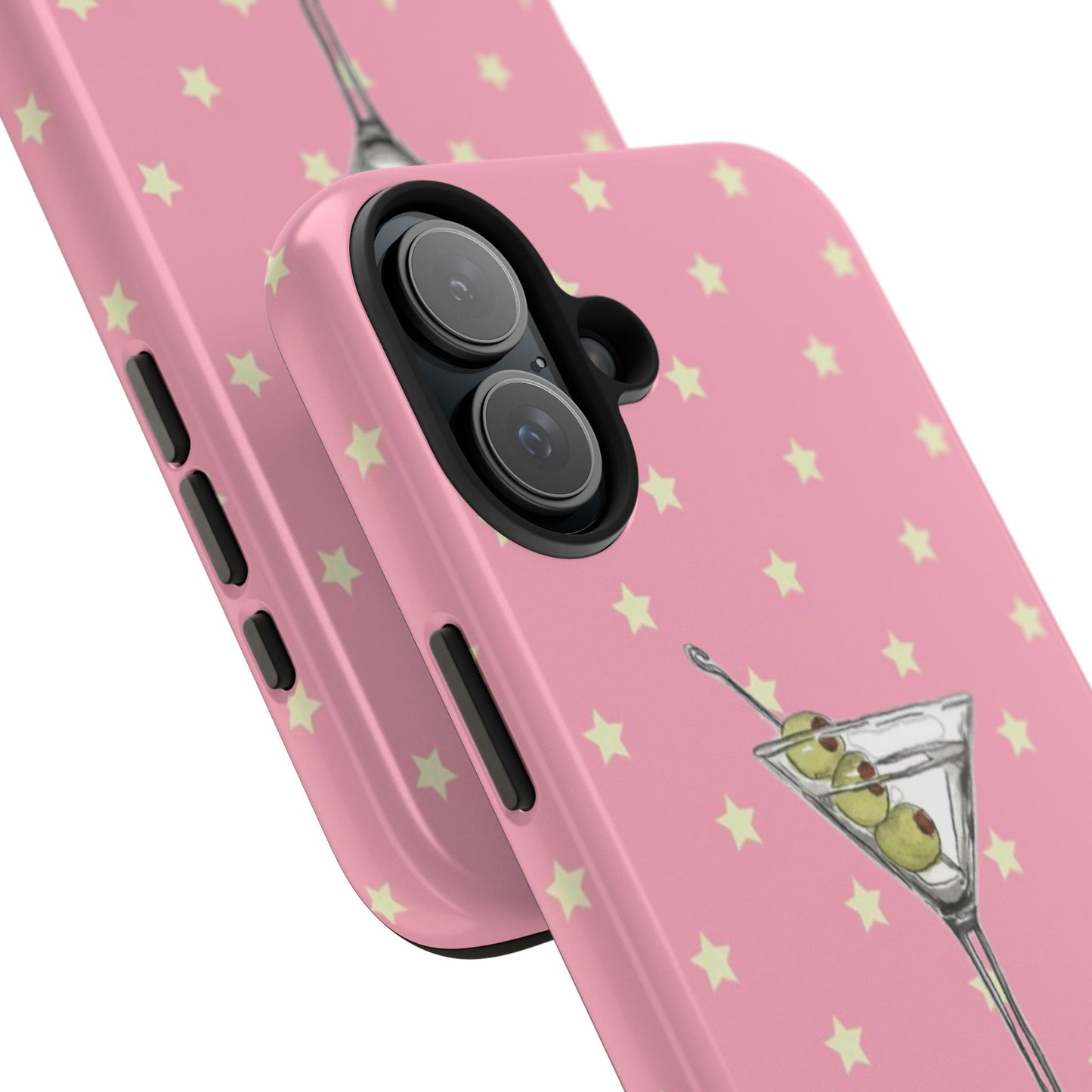 Martini Phone Case in Pink & Crème Stars