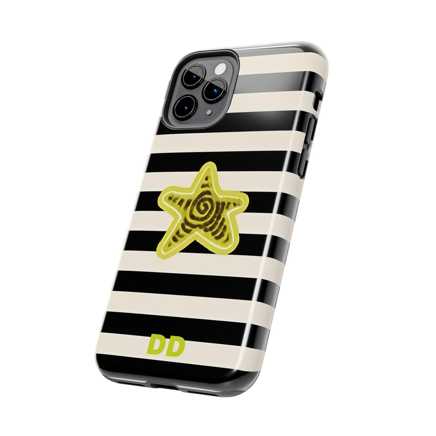 Striped Lime Star Phone Case
