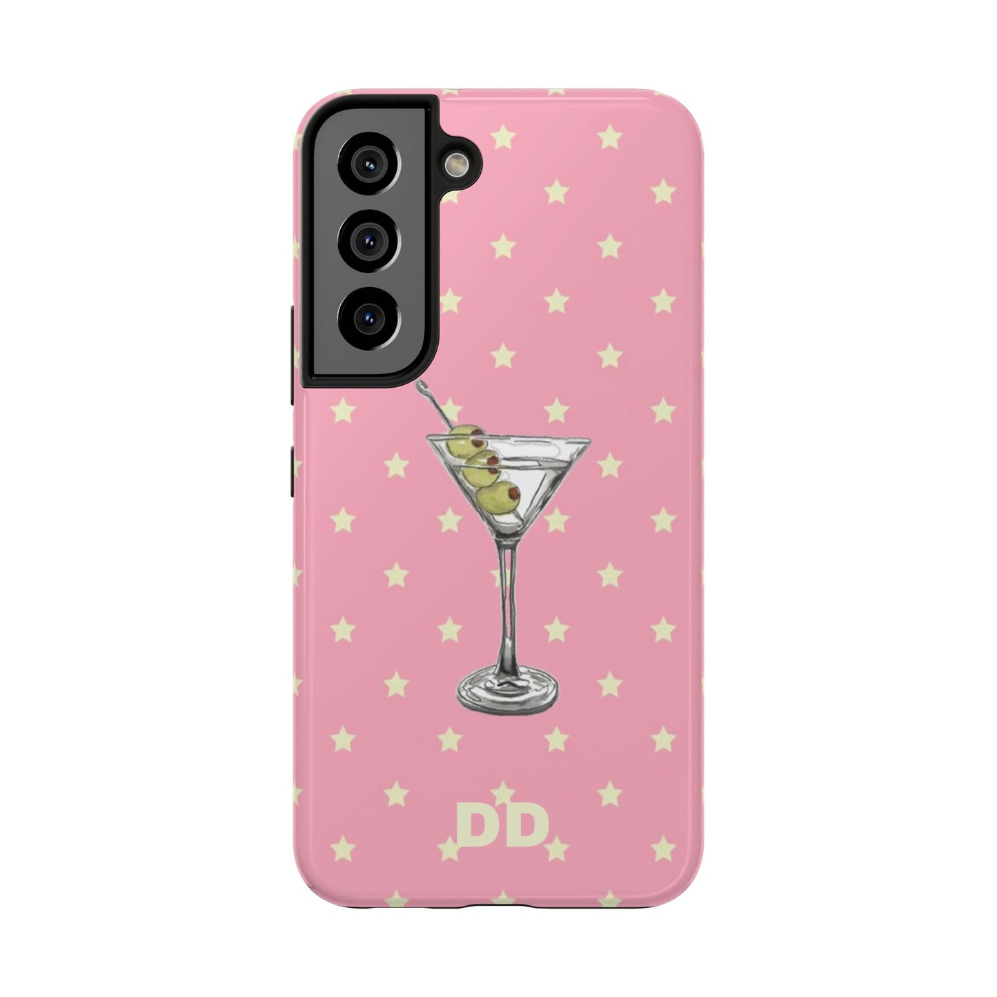 Martini Phone Case in Pink & Crème Stars