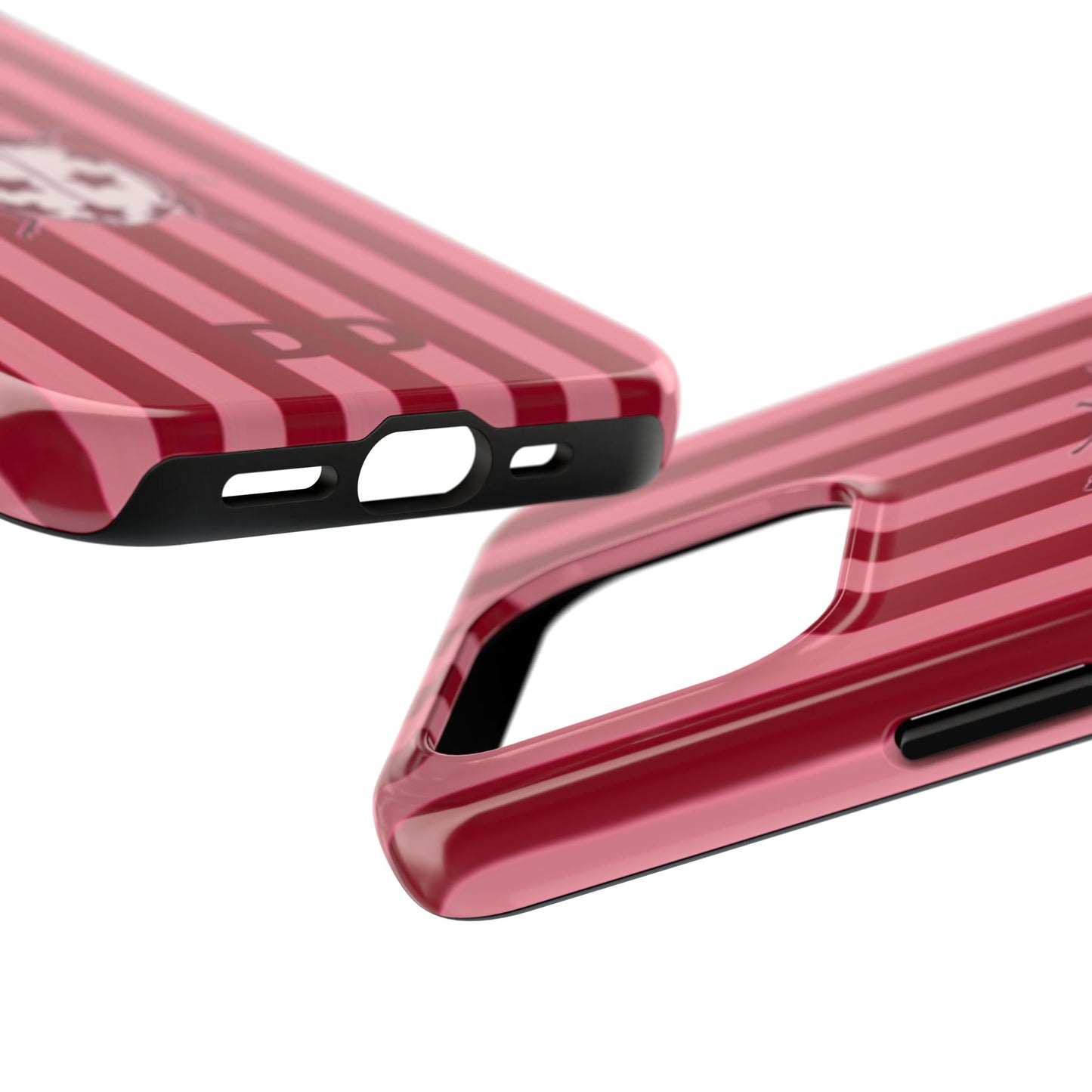Ladybug Phone Case in Red & Pink Stripe