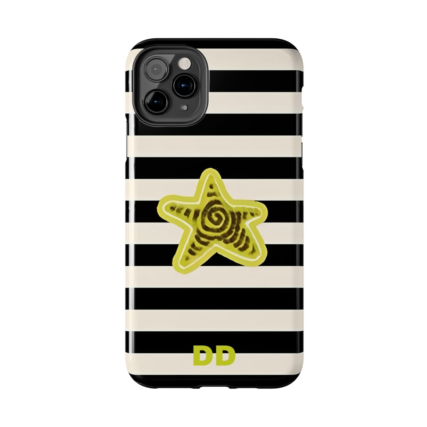 Striped Lime Star Phone Case