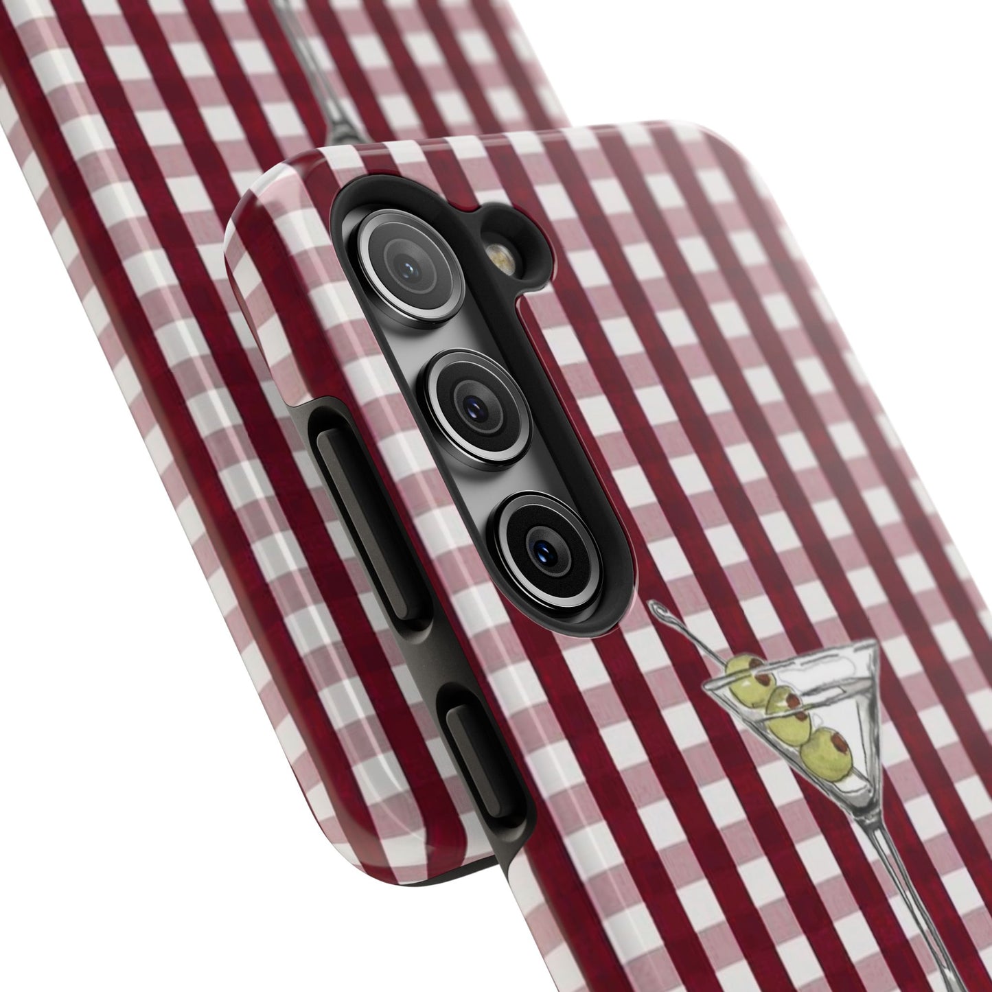 Martini Phone Case in Cherry Red Checker