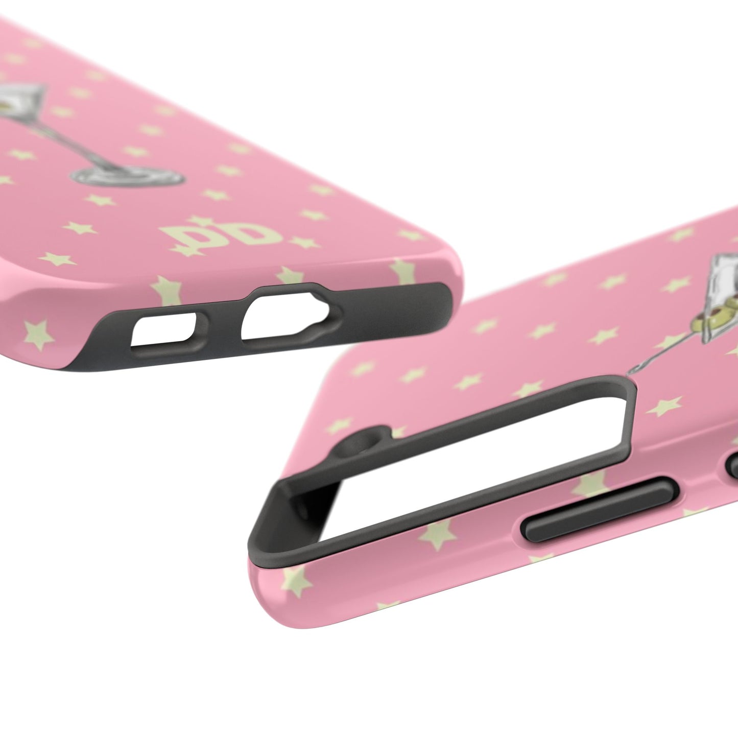 Martini Phone Case in Pink & Crème Stars