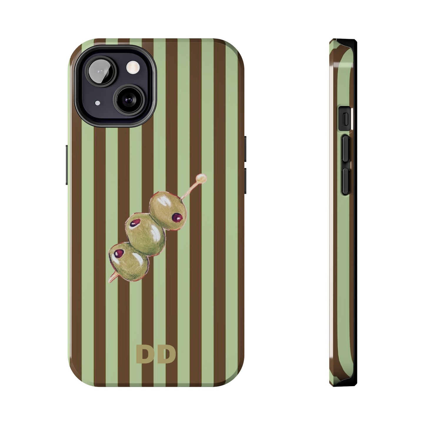 Olive Phone Case in Mint & Chip