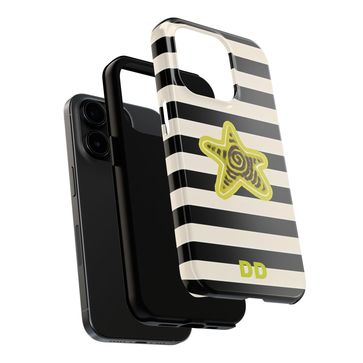 Striped Lime Star Phone Case