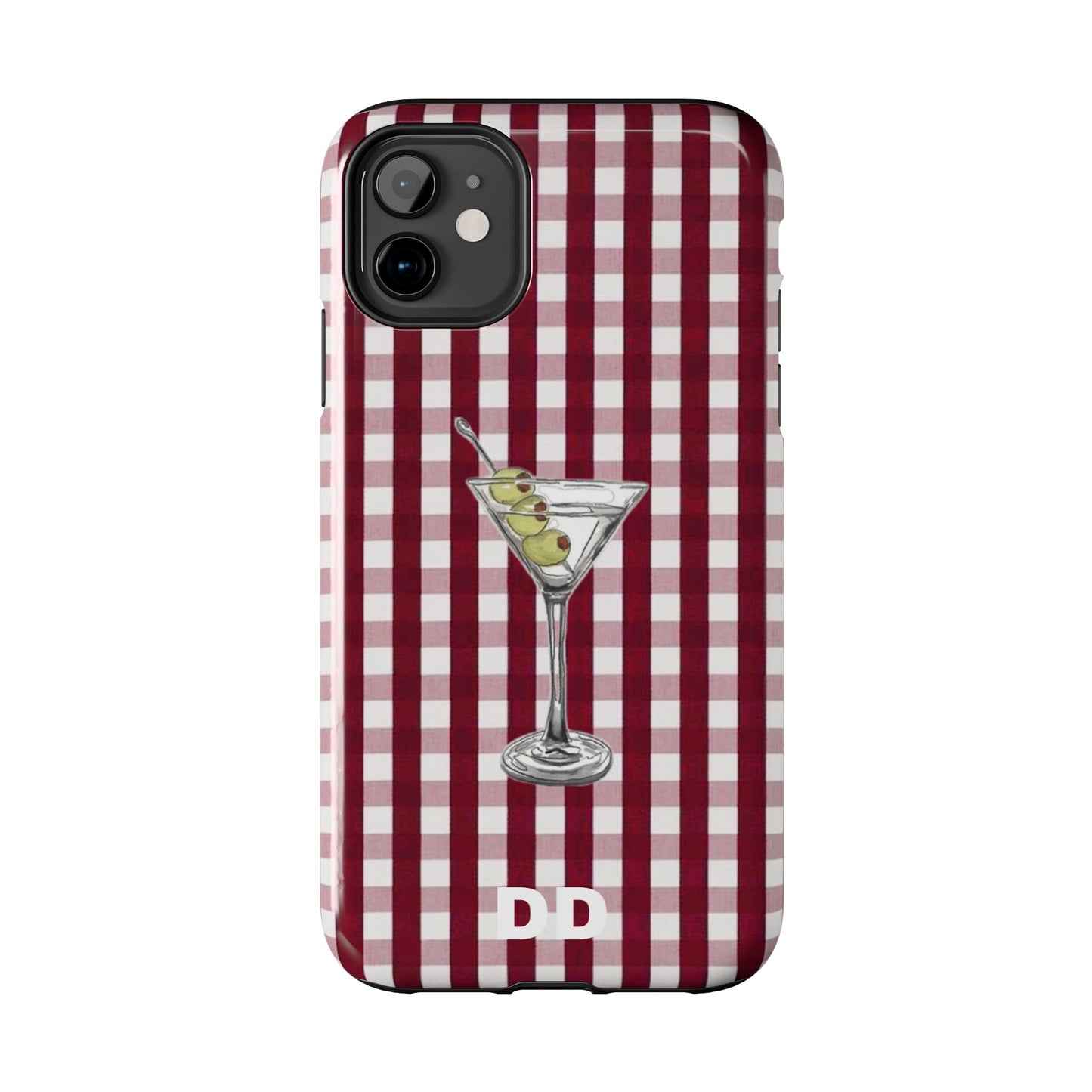 Martini Phone Case in Cherry Red Checker