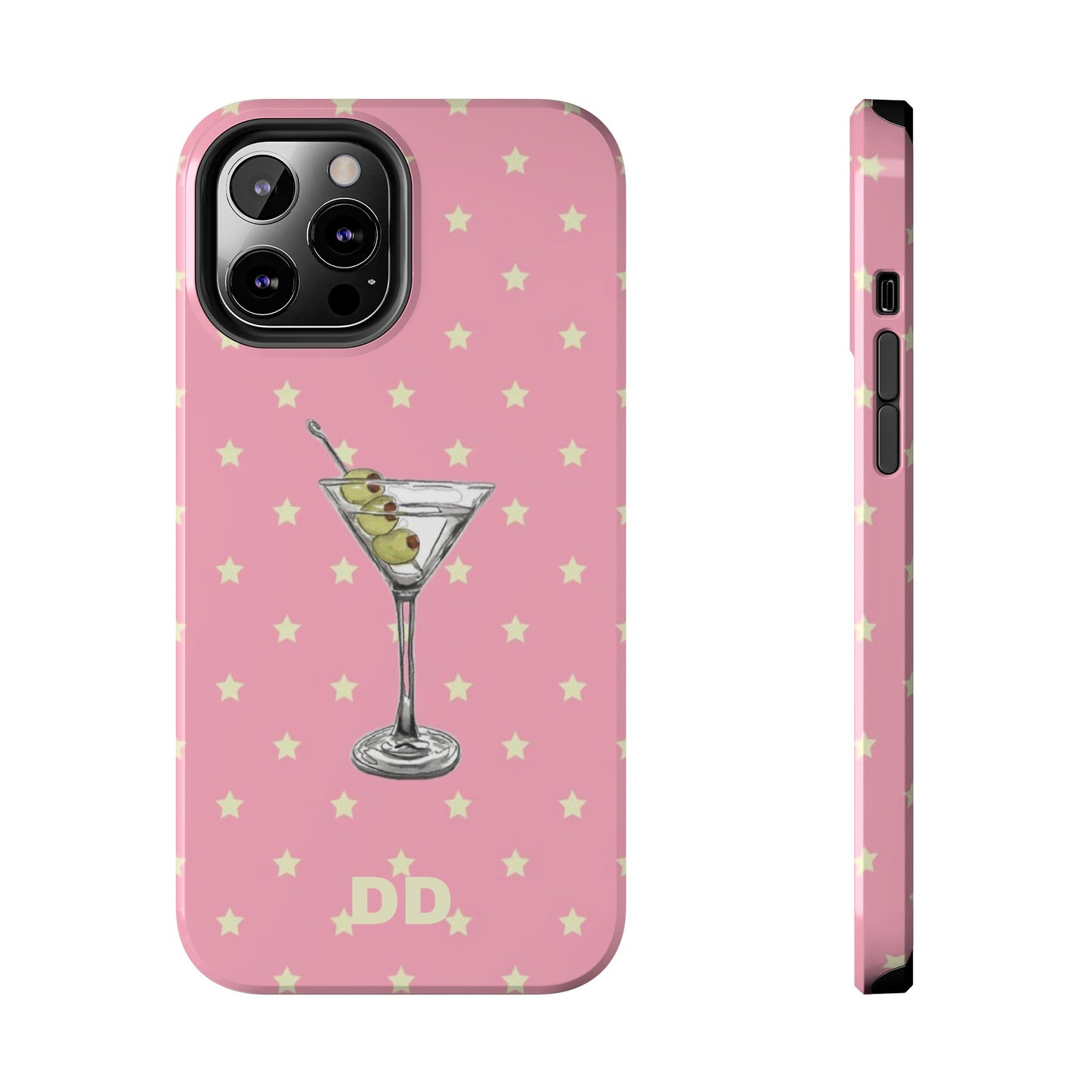 Martini Phone Case in Pink & Crème Stars