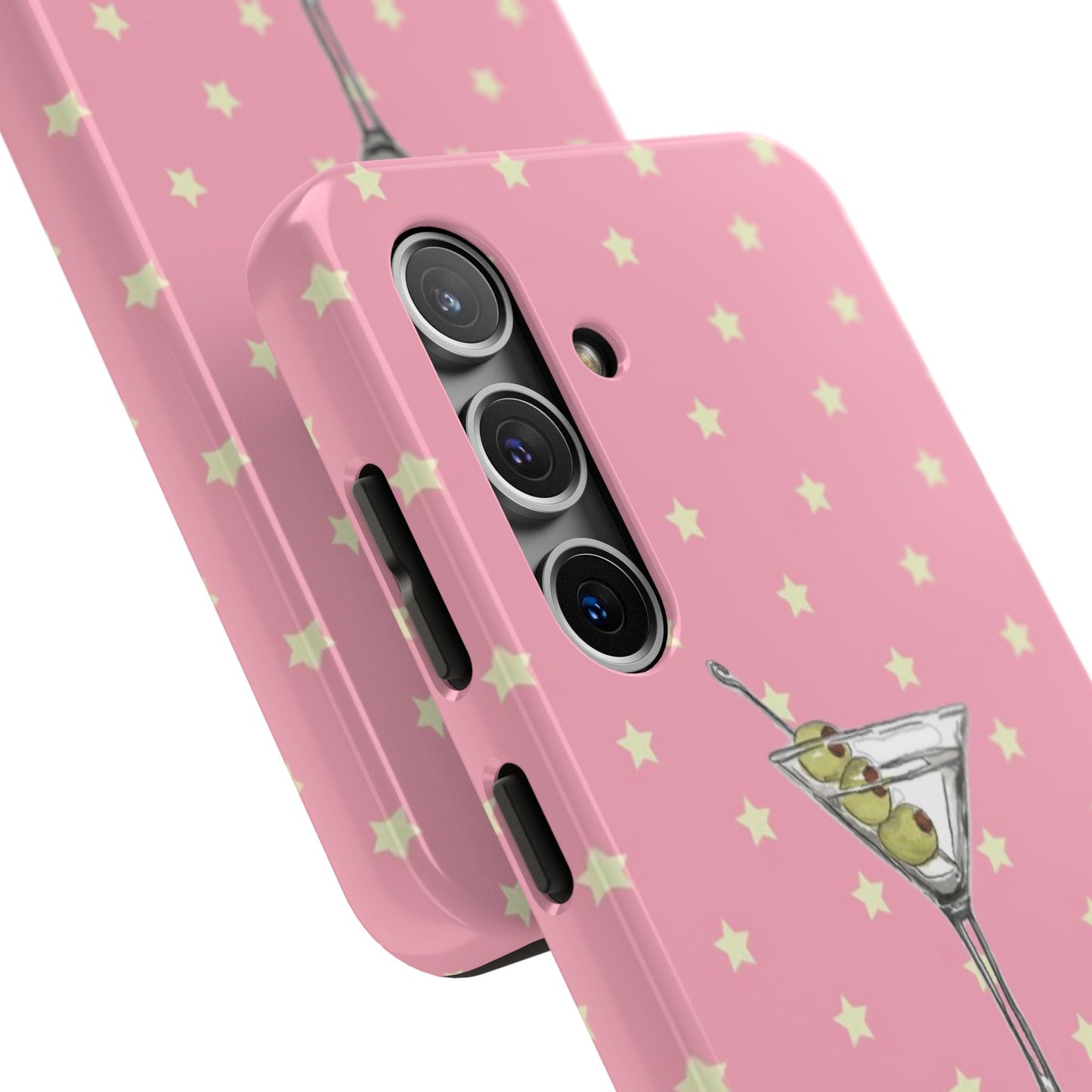 Martini Phone Case in Pink & Crème Stars