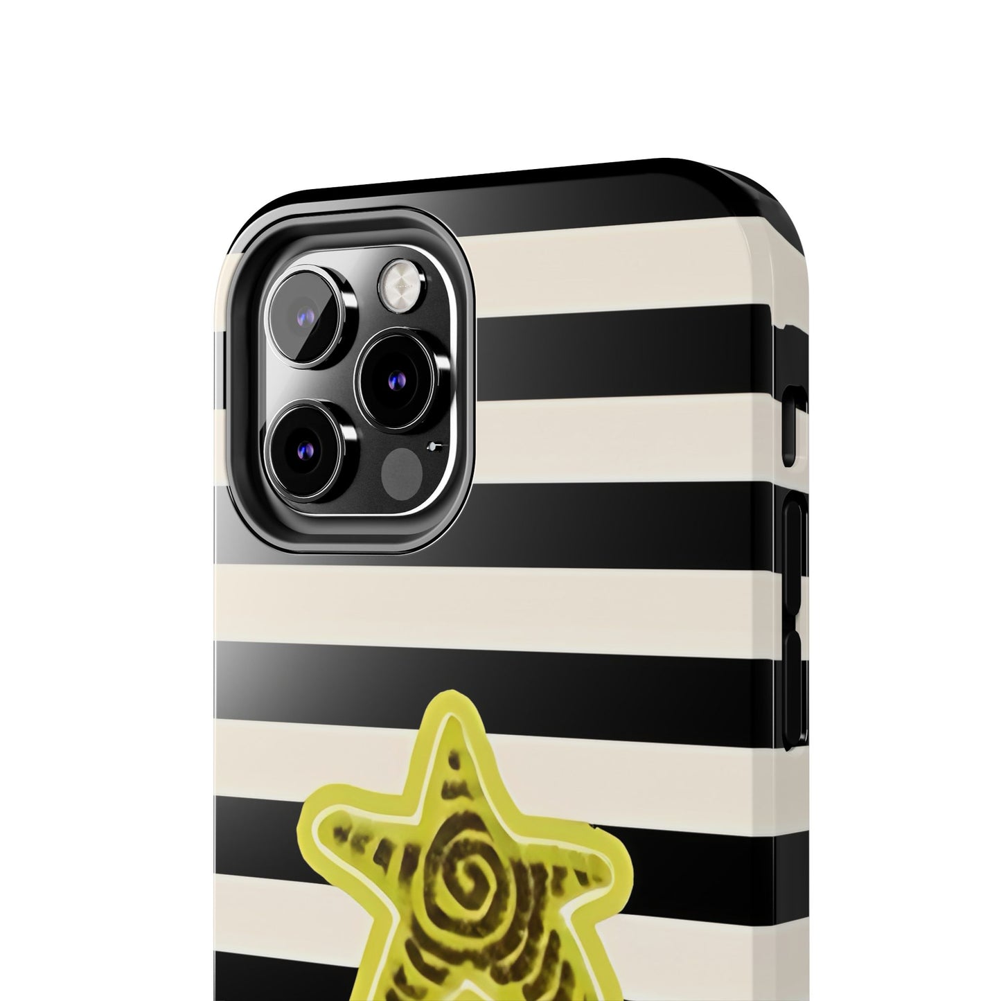 Striped Lime Star Phone Case