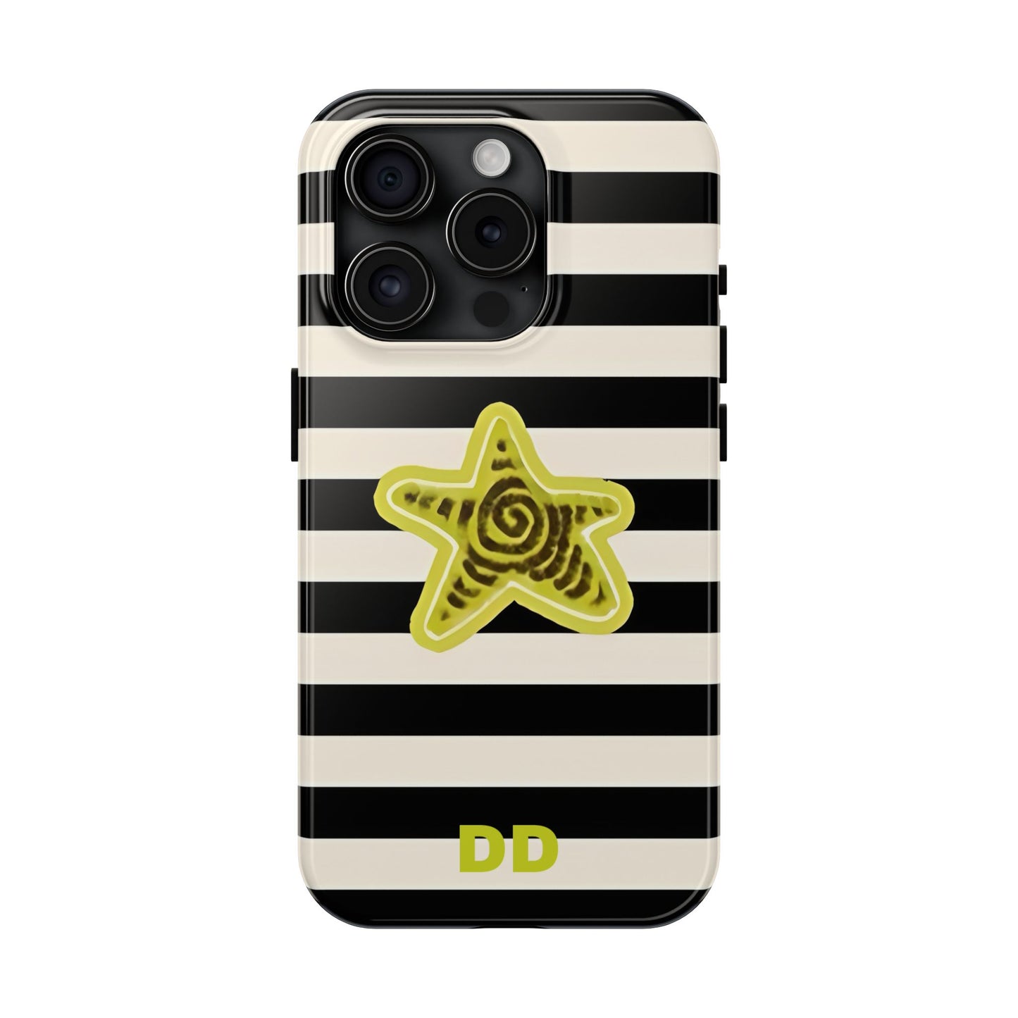 Striped Lime Star Phone Case