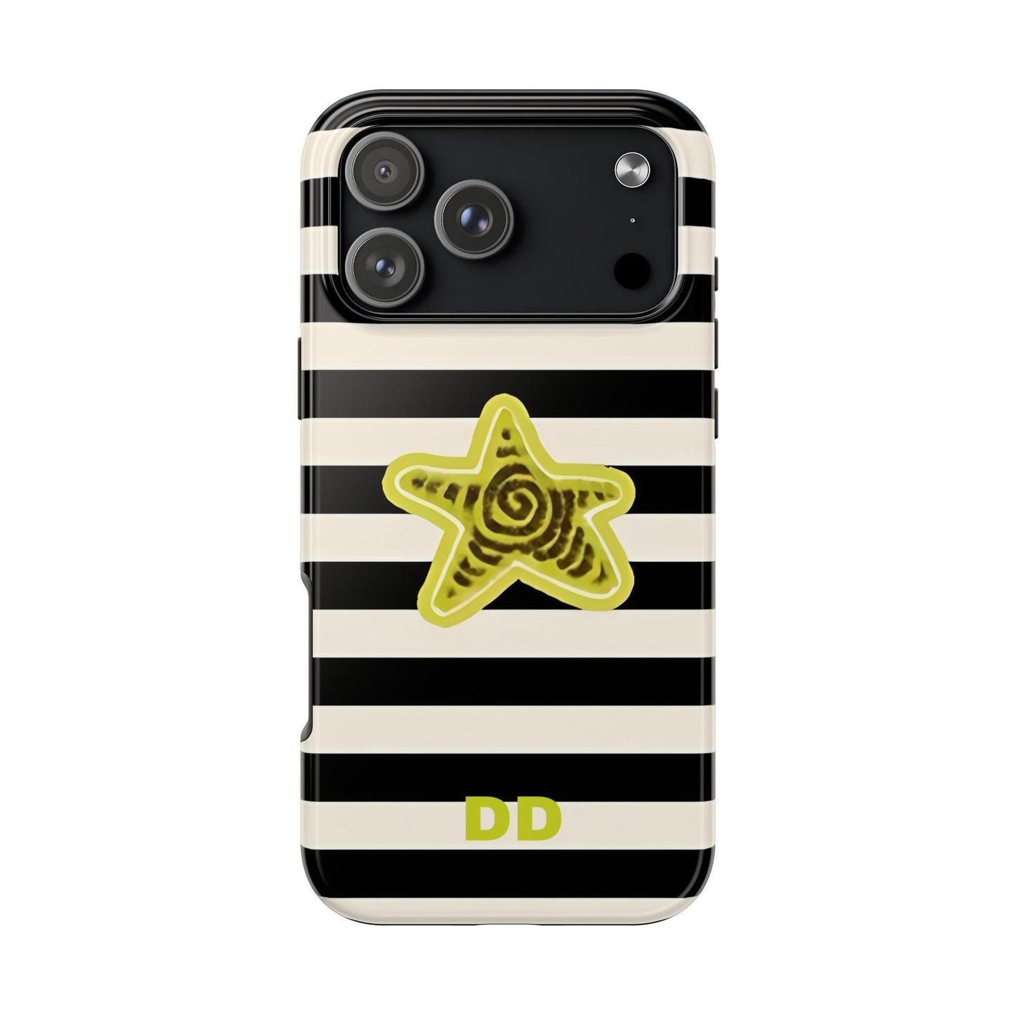 Striped Lime Star Phone Case