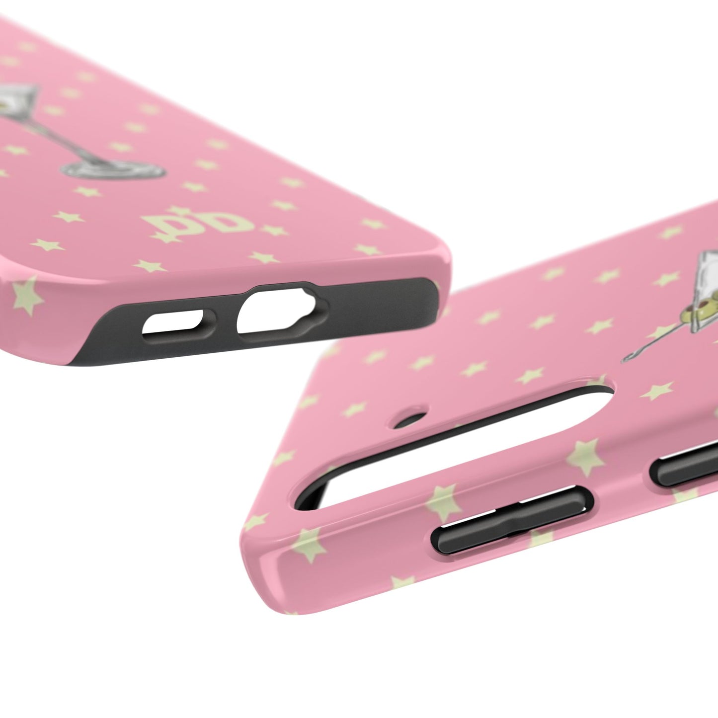 Martini Phone Case in Pink & Crème Stars