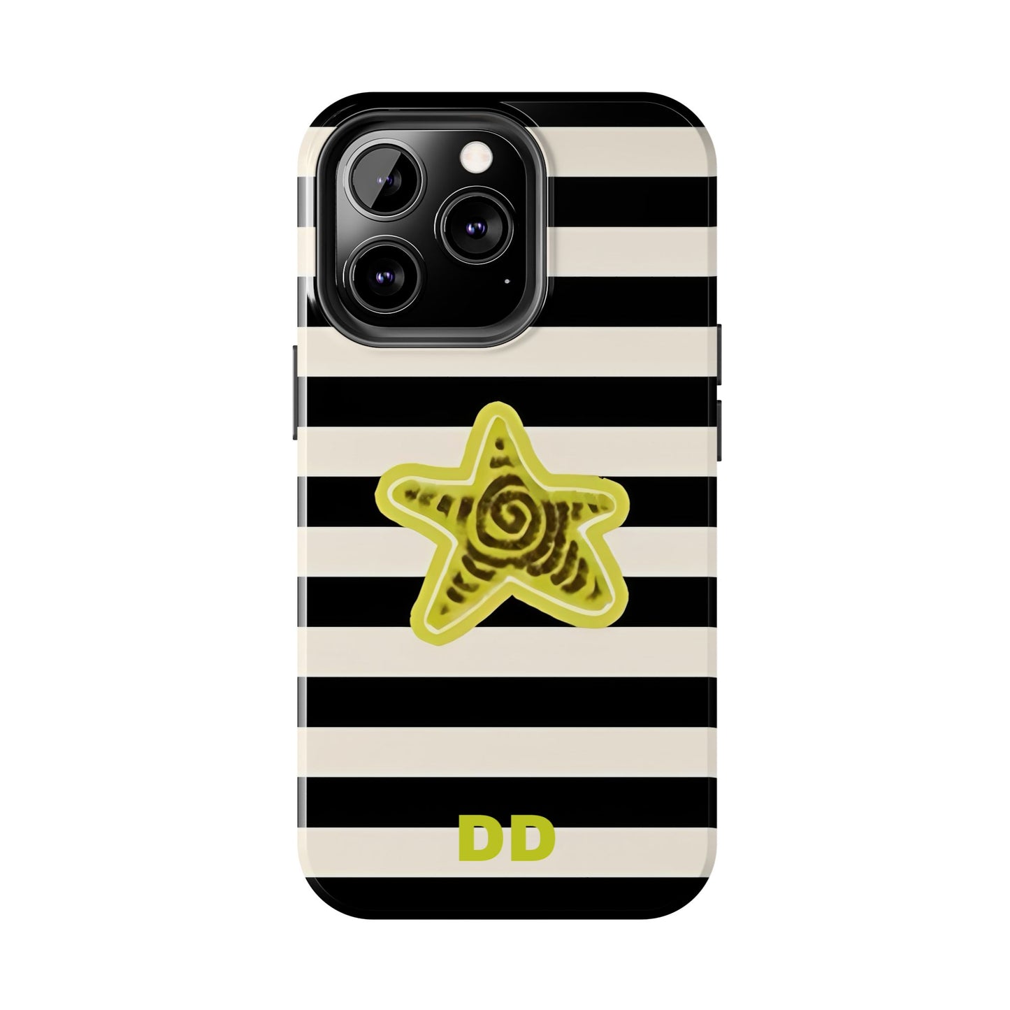 Striped Lime Star Phone Case