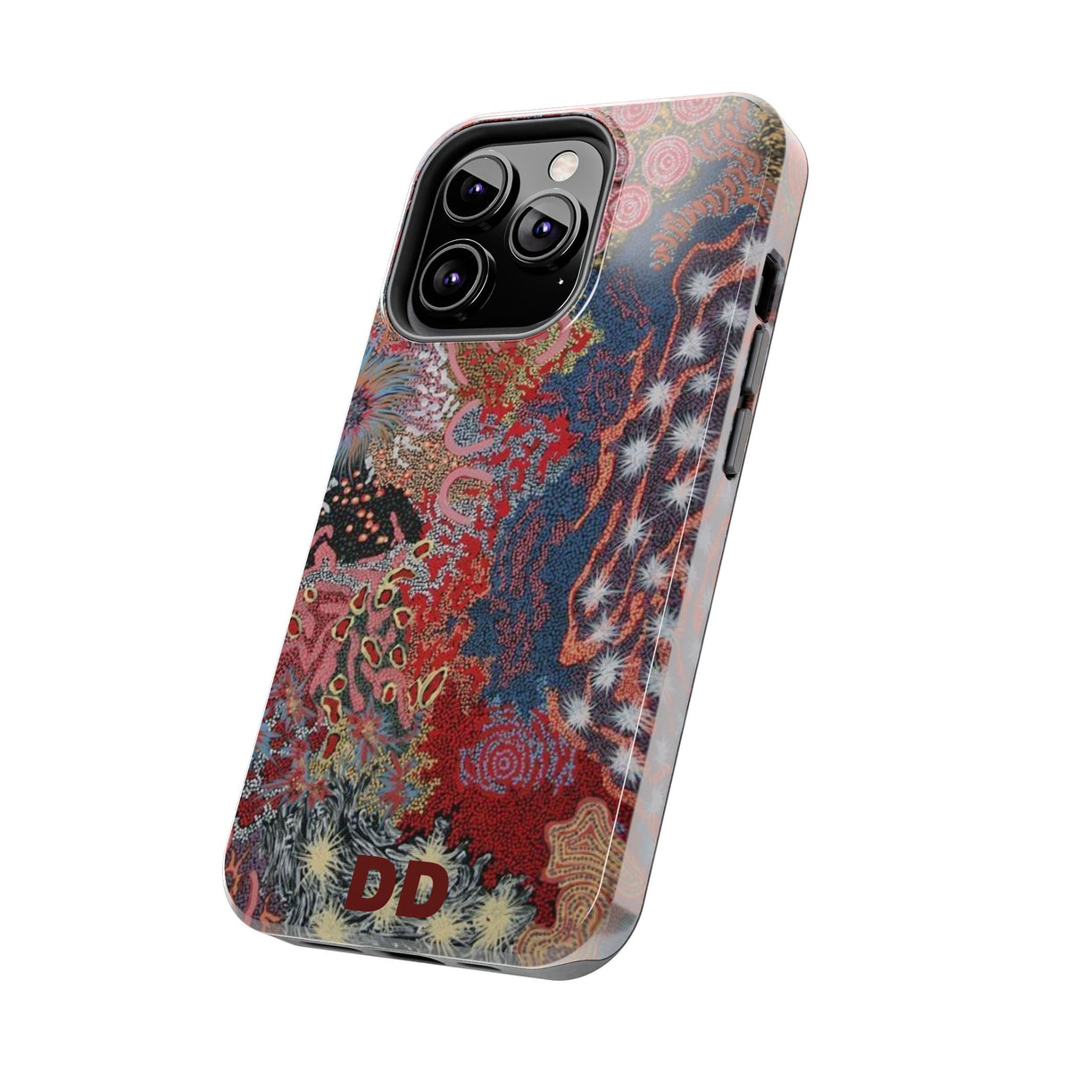 Mosaic Patchwork Phone Case — Multicolour Rainbow Geometric Mosaic Design, view 34 — MagSafe Compatible | Digital Divas