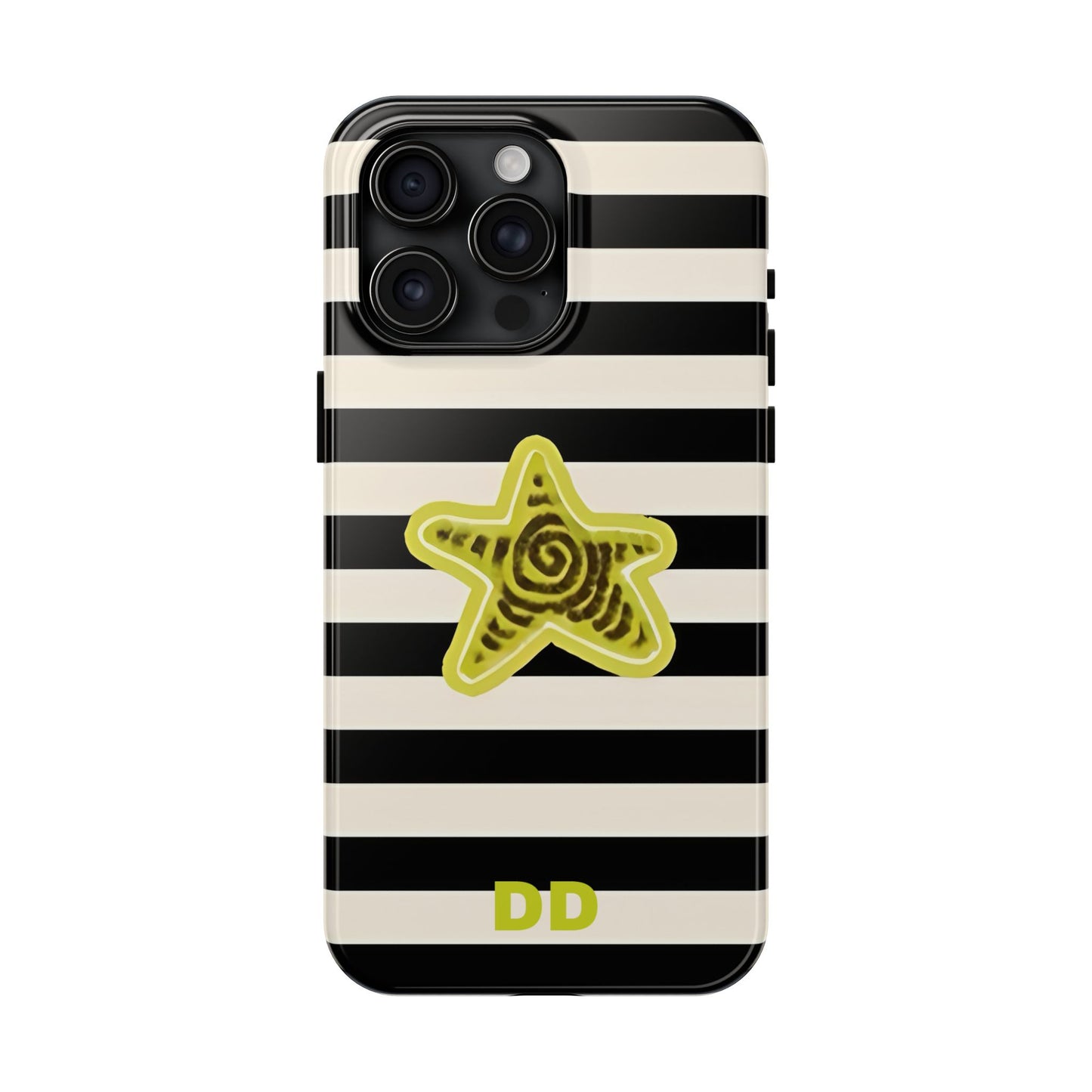 Striped Lime Star Phone Case