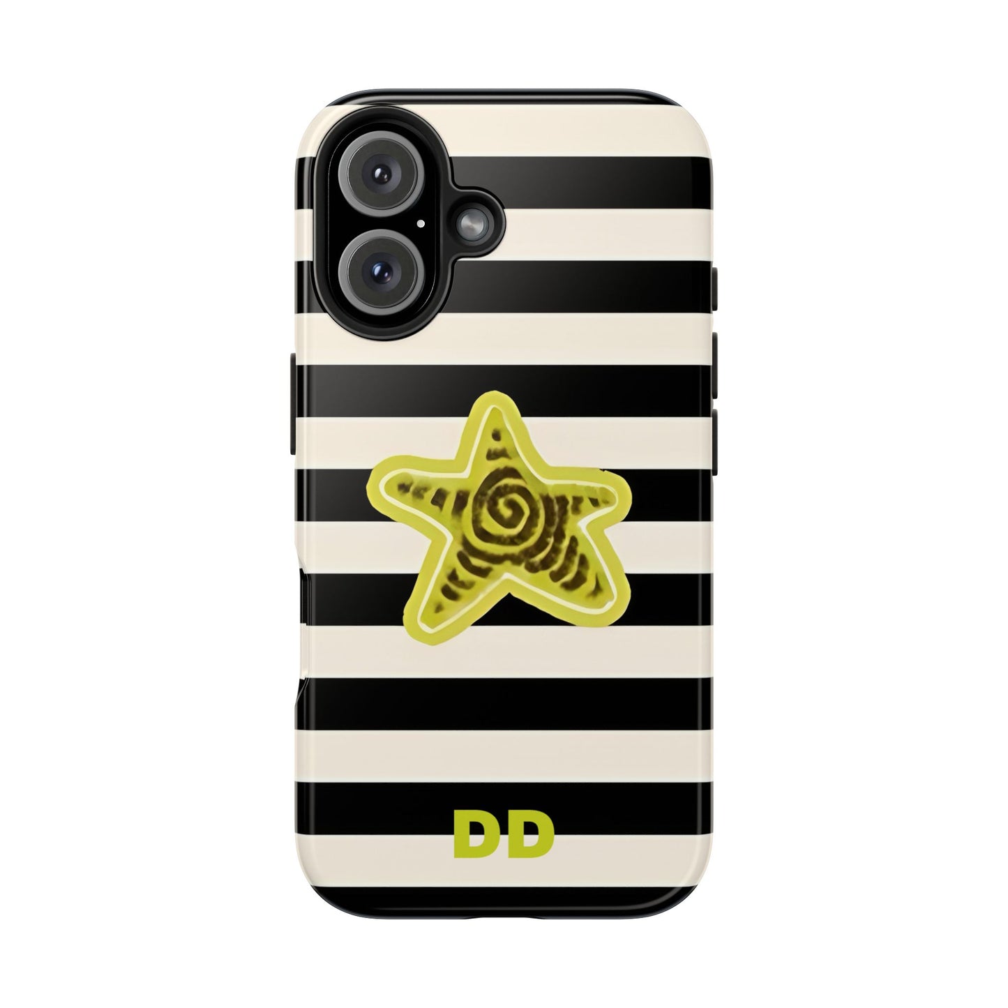 Striped Lime Star Phone Case