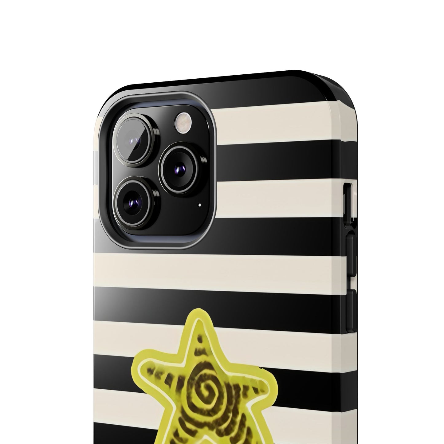 Striped Lime Star Phone Case
