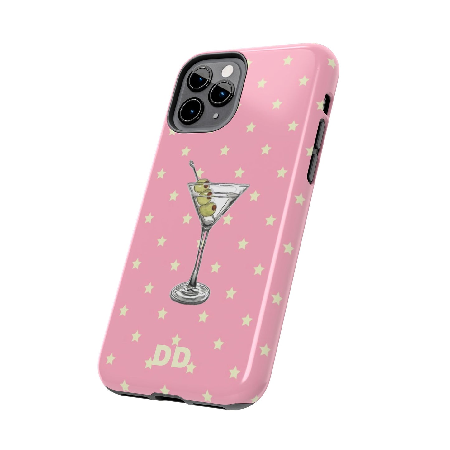 Martini Phone Case in Pink & Crème Stars