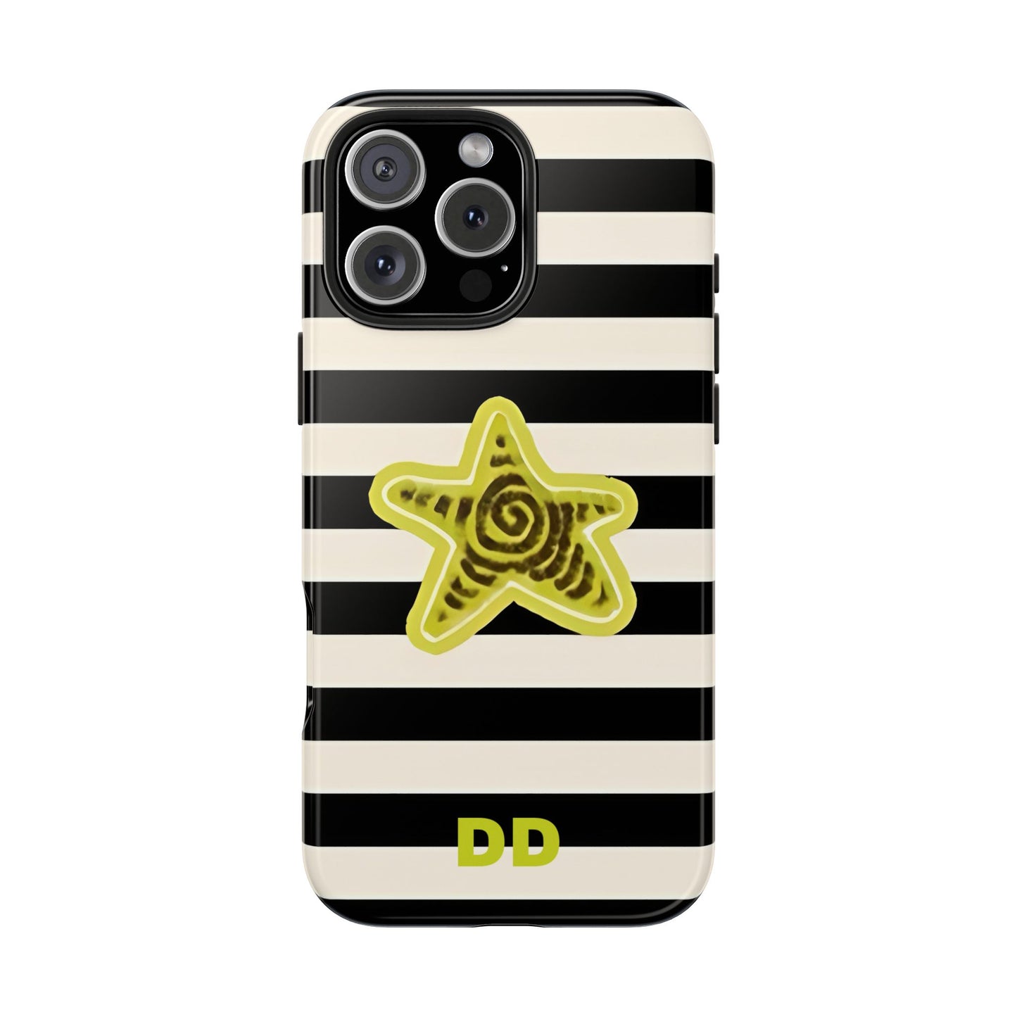 Striped Lime Star Phone Case