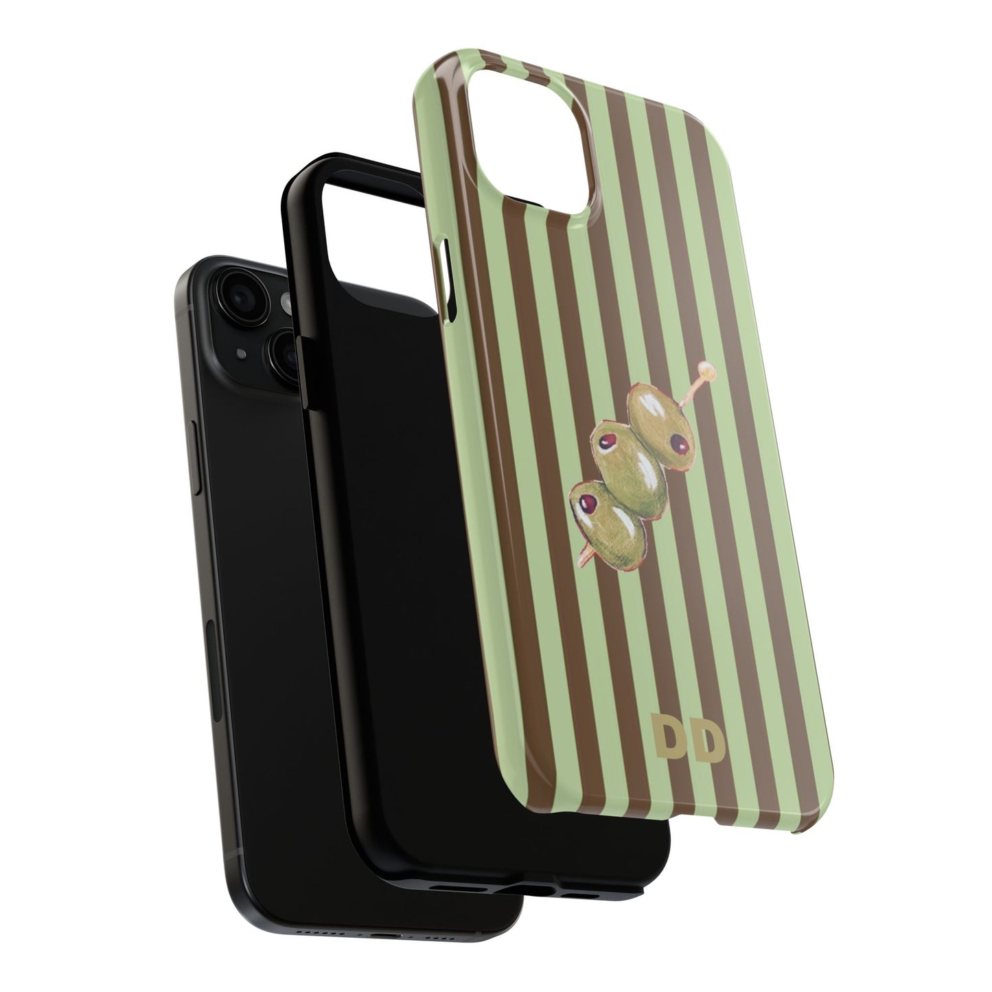 Olive Phone Case in Mint & Chip