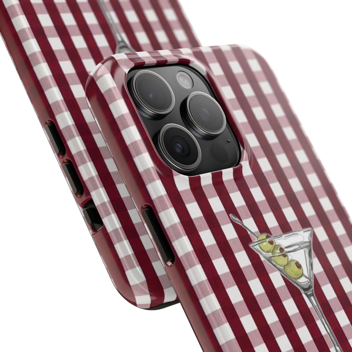 Martini Phone Case in Cherry Red Checker