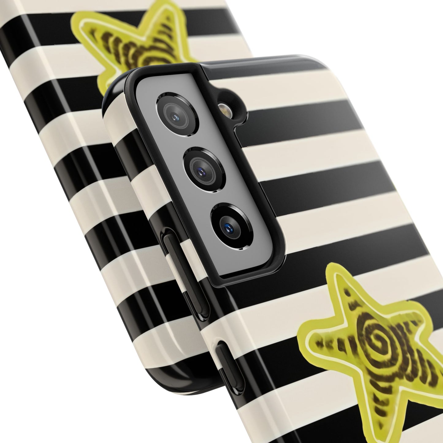 Striped Lime Star Phone Case