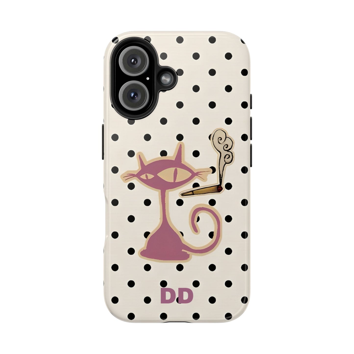 White Le Cat Phone Case