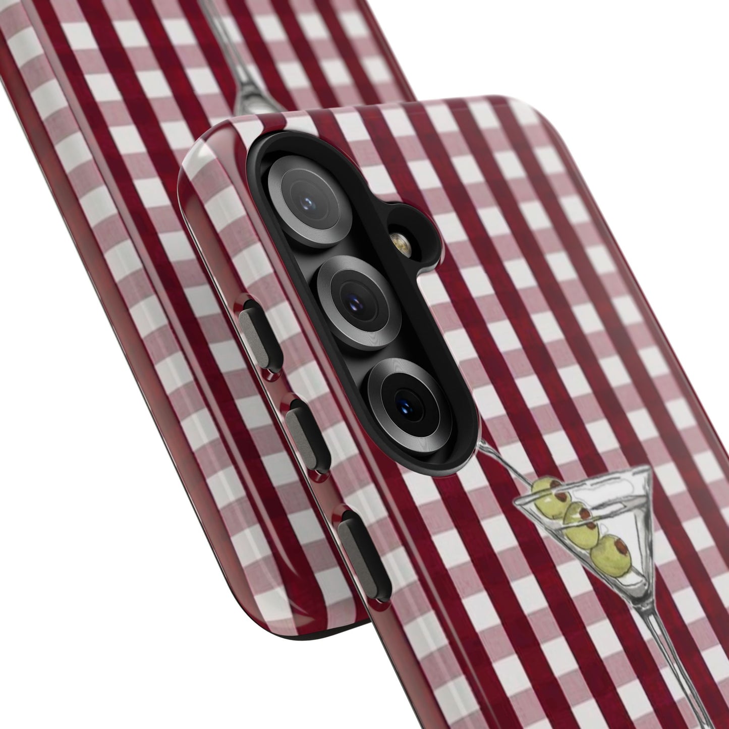 Martini Phone Case in Cherry Red Checker