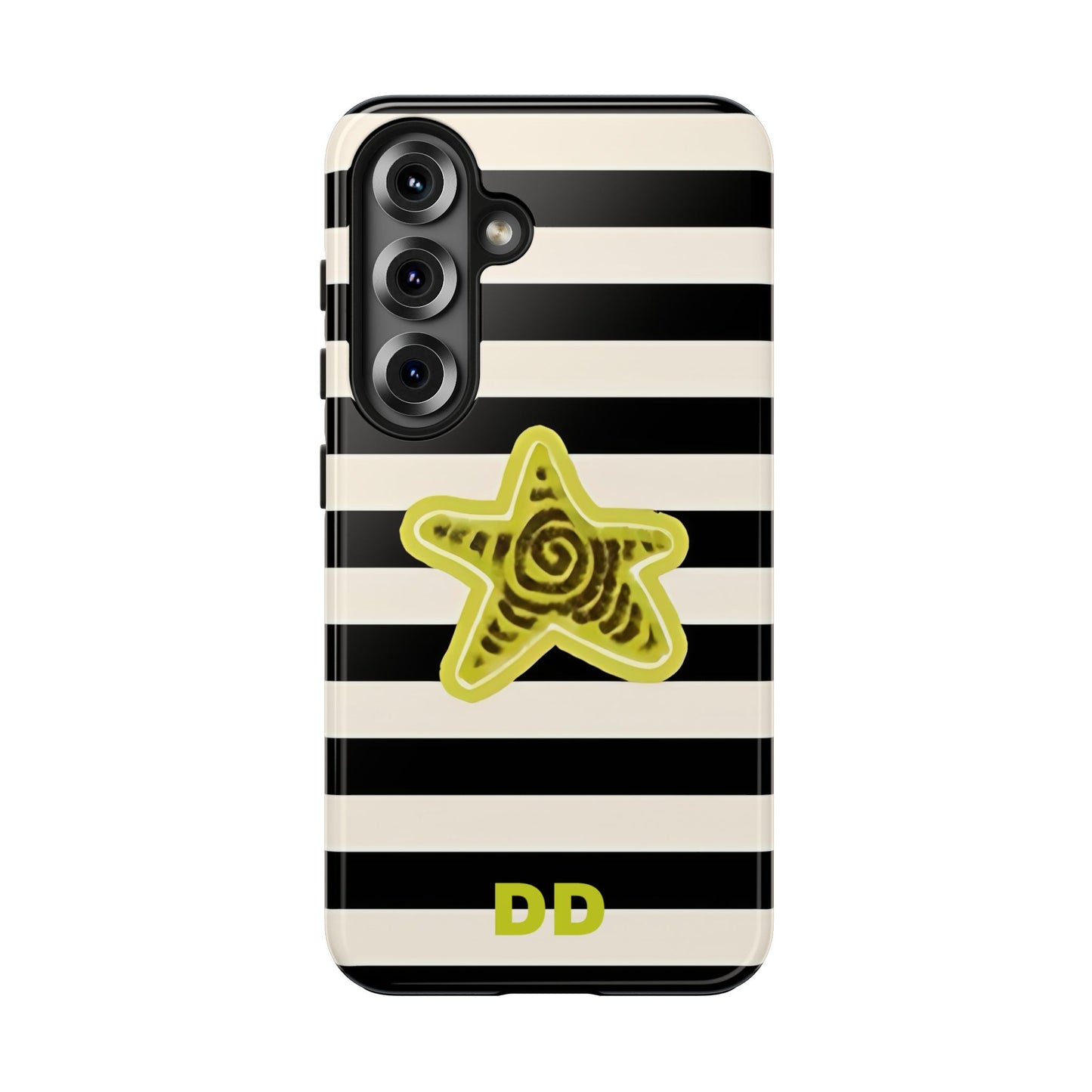 Striped Lime Star Phone Case