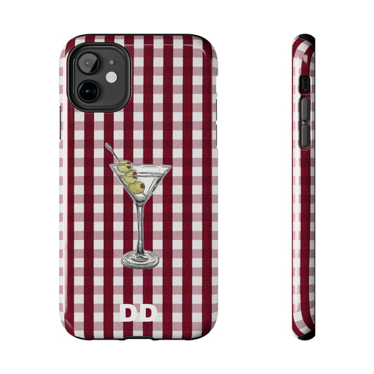 Martini Phone Case in Cherry Red Checker