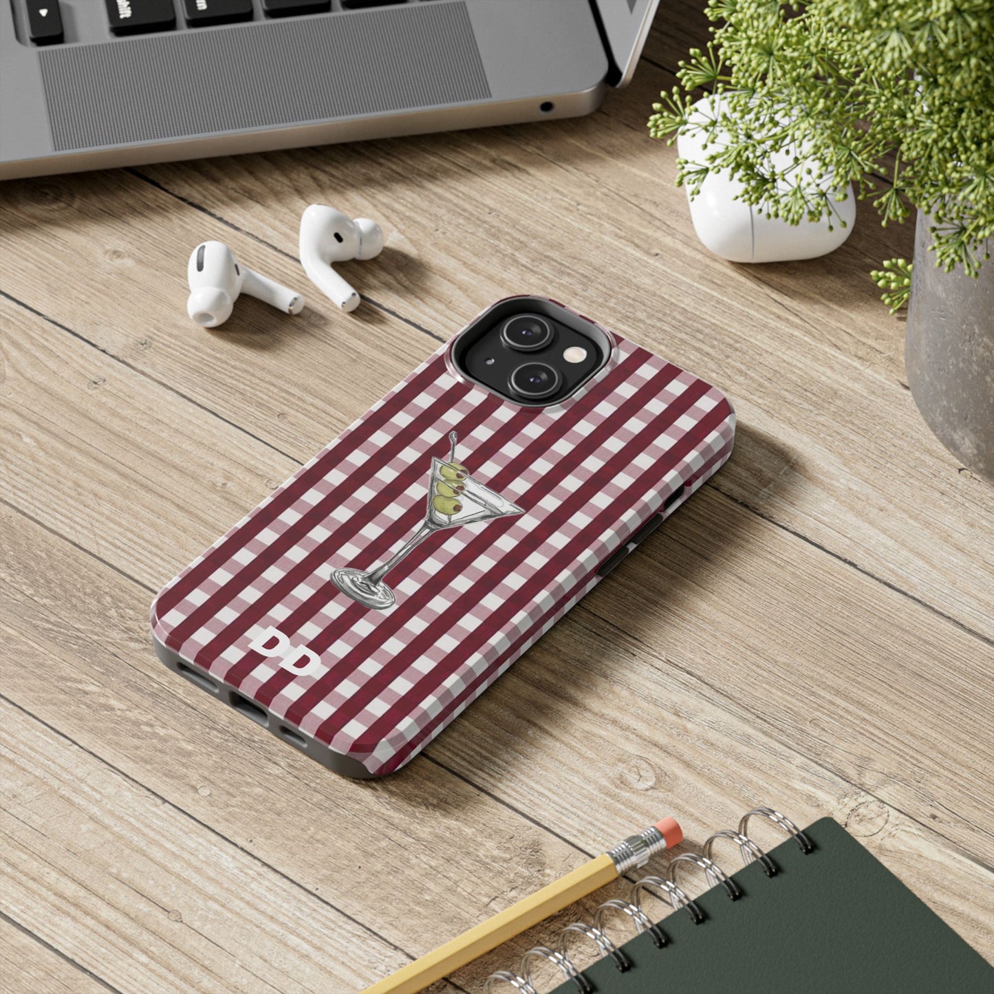 Martini Phone Case in Cherry Red Checker