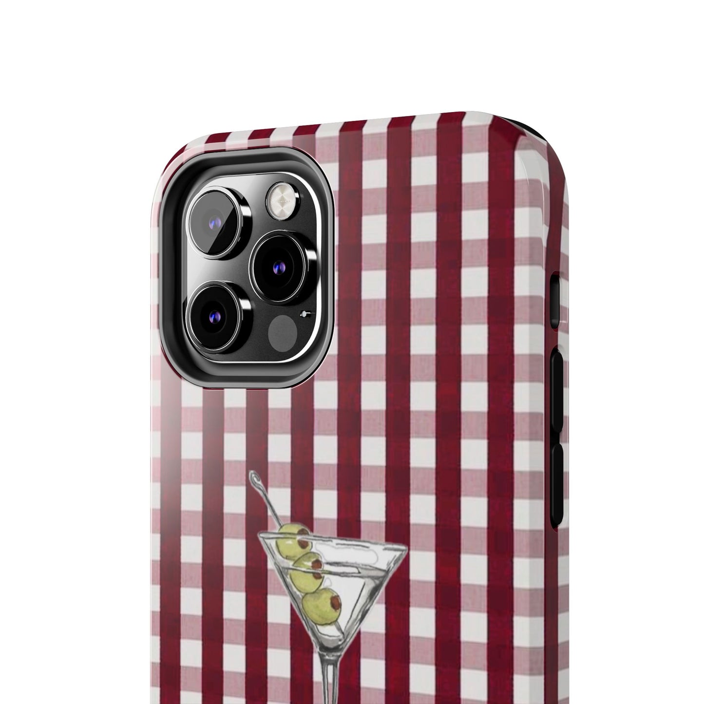 Martini Phone Case in Cherry Red Checker