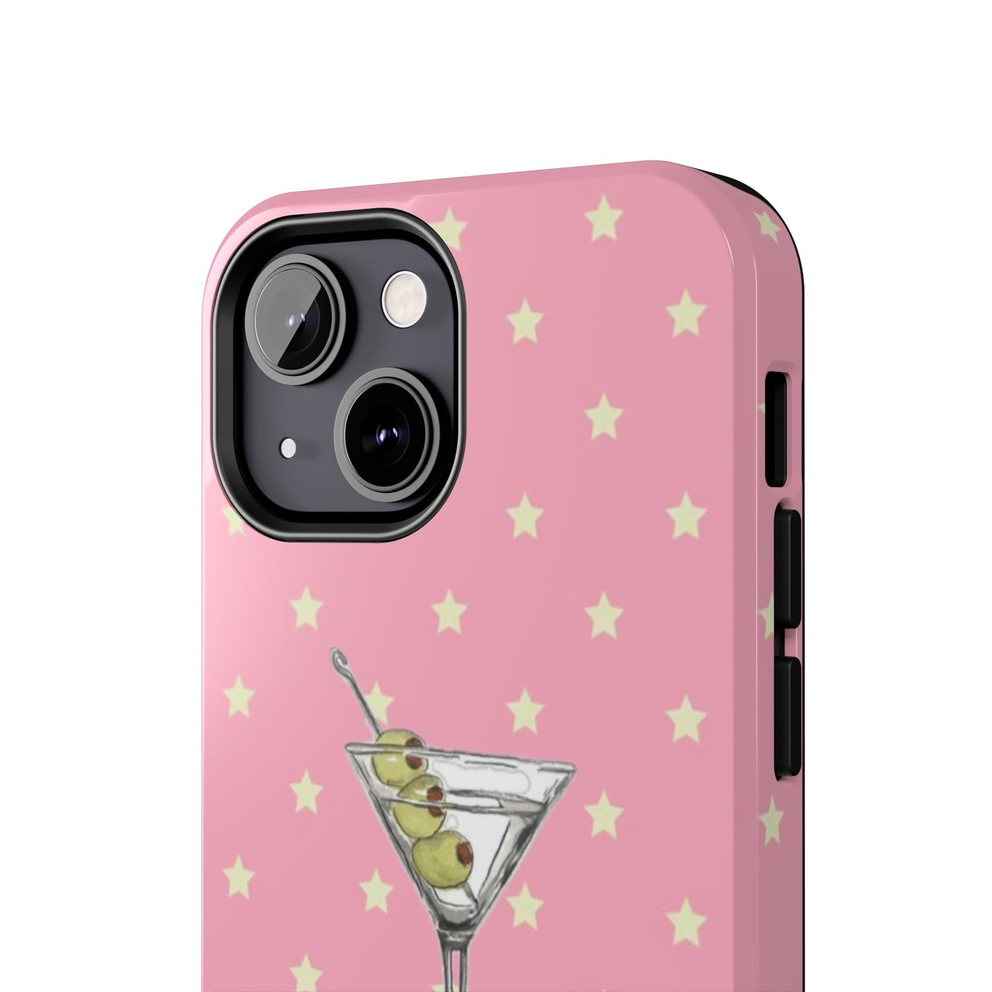 Martini Phone Case in Pink & Crème Stars