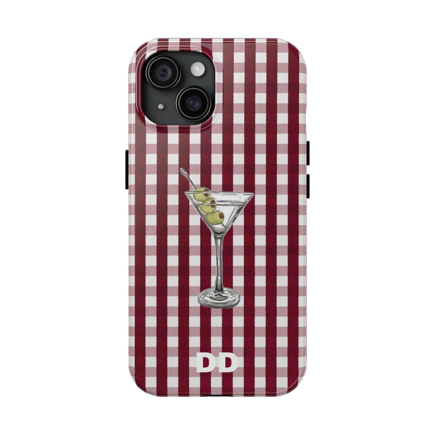Martini Phone Case in Cherry Red Checker