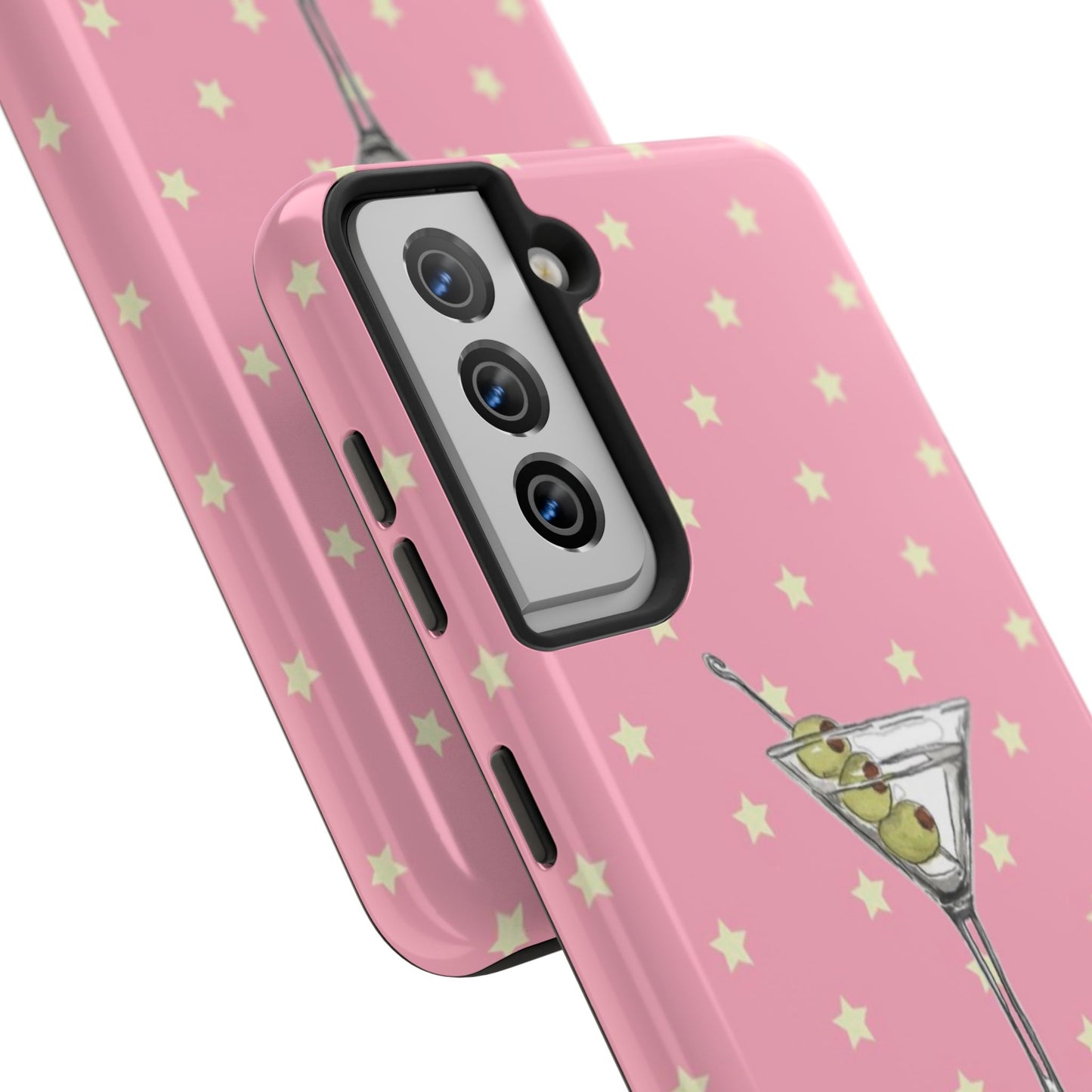 Martini Phone Case in Pink & Crème Stars