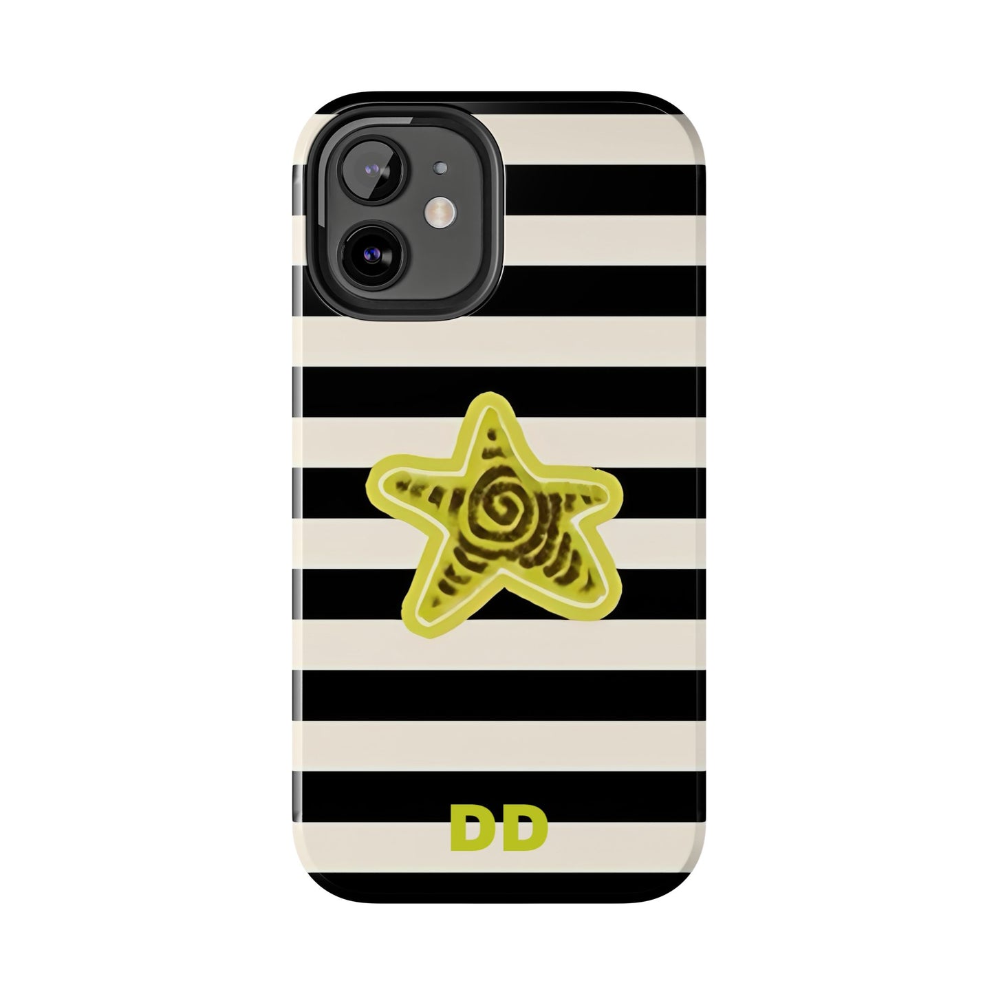 Striped Lime Star Phone Case