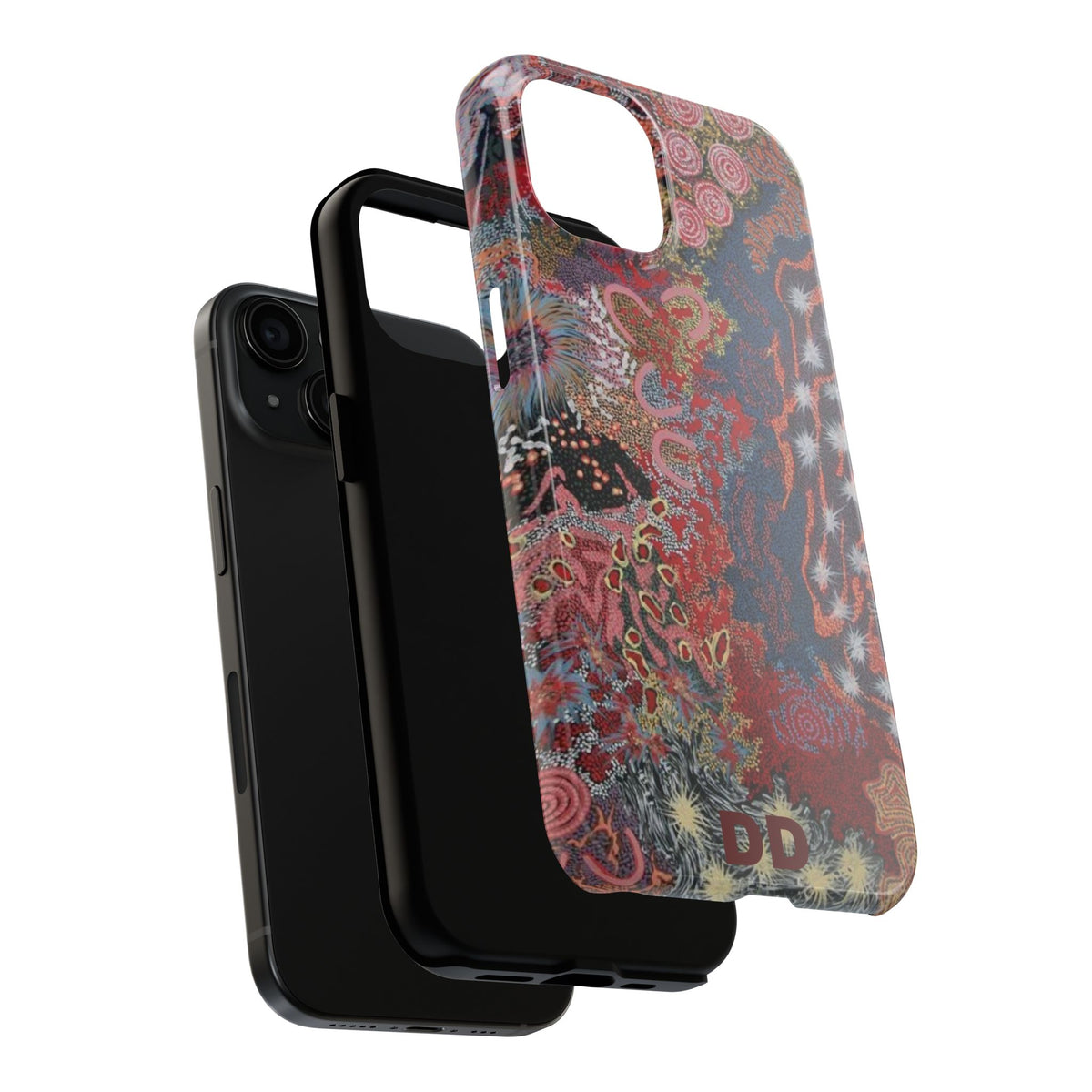 Mosaic Patchwork Phone Case — Multicolour Rainbow Geometric Mosaic Design, view 8 — MagSafe Compatible | Digital Divas