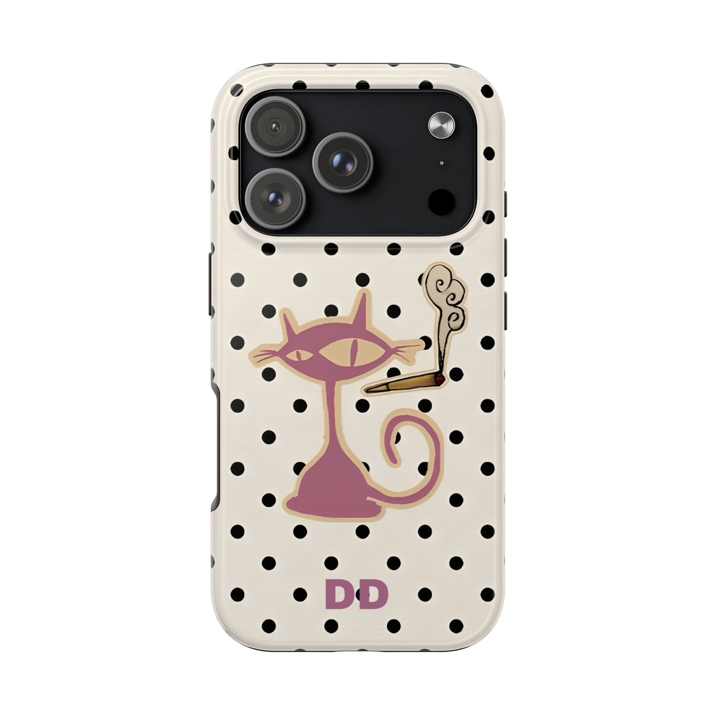 White Le Cat Phone Case