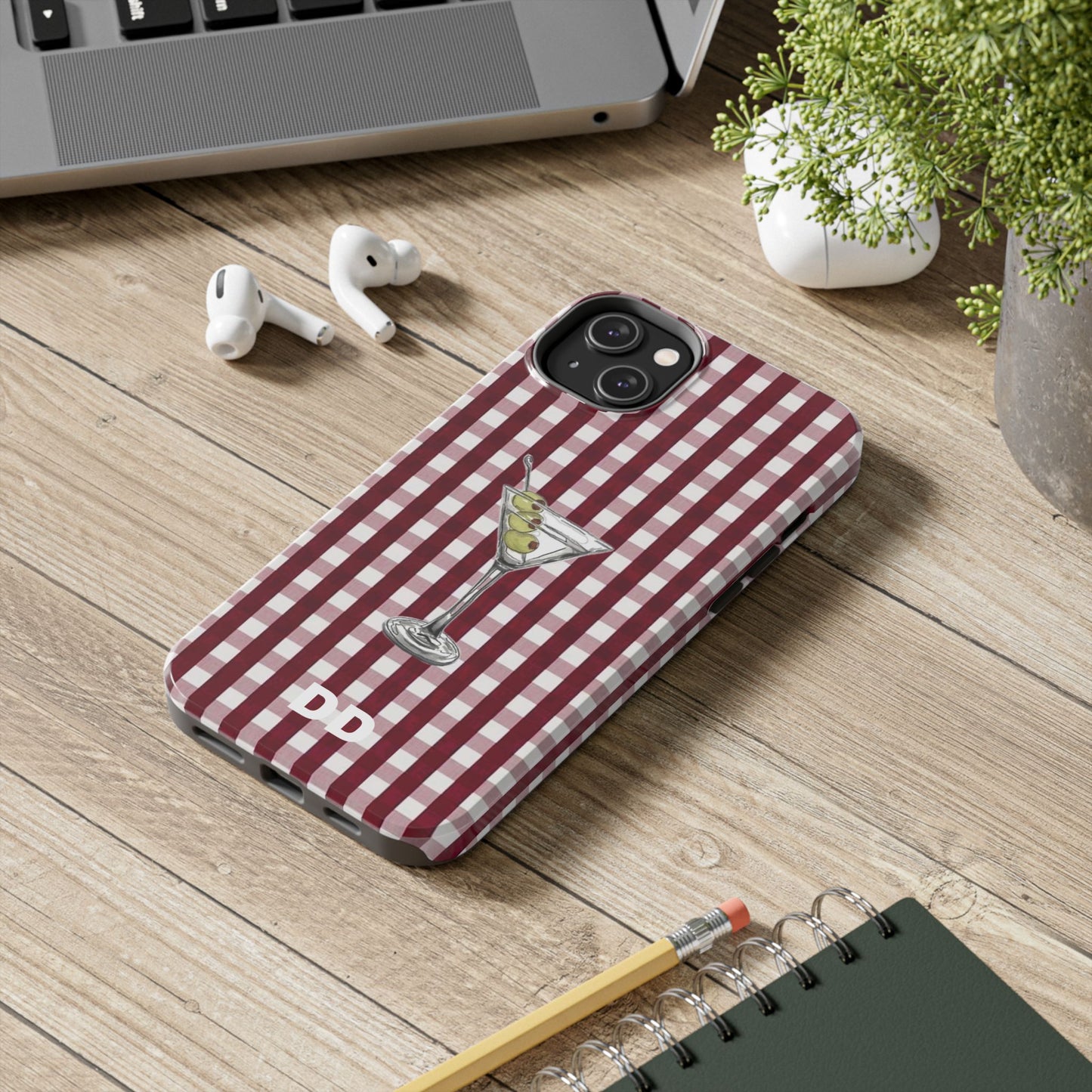 Martini Phone Case in Cherry Red Checker