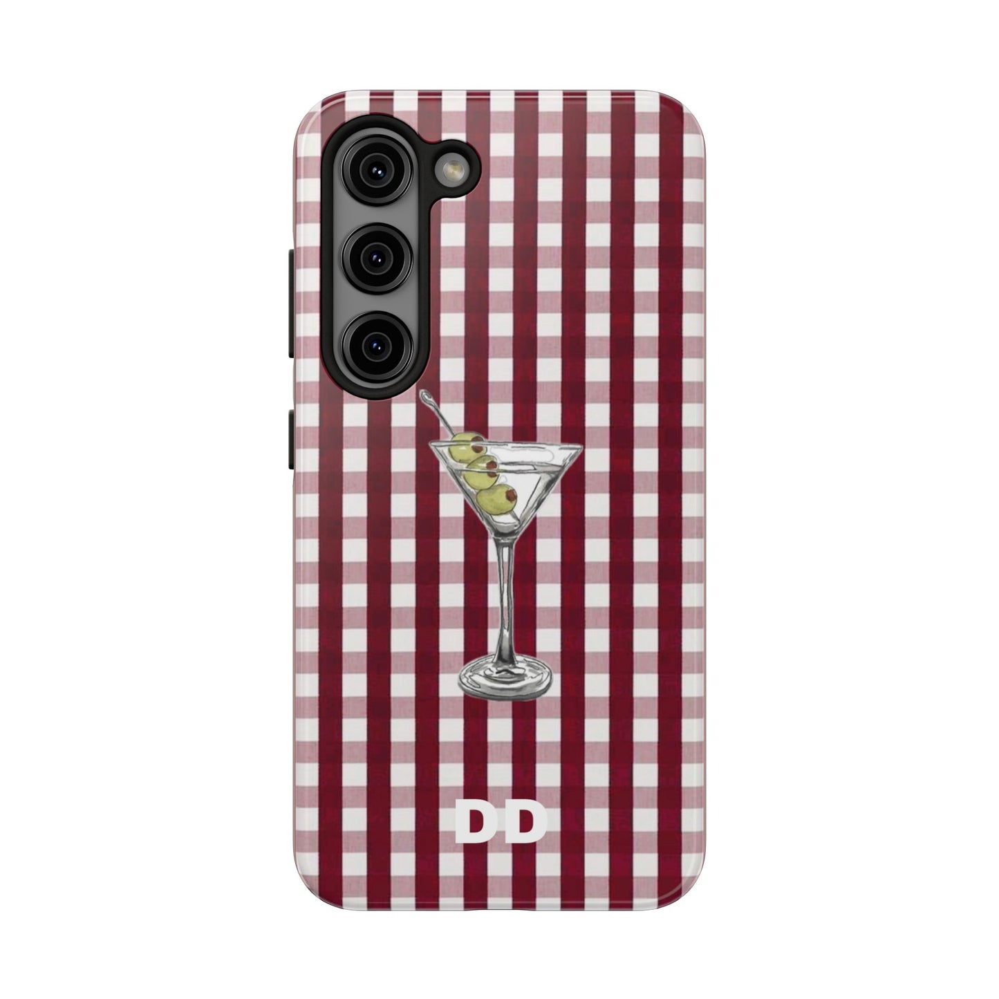 Martini Phone Case in Cherry Red Checker
