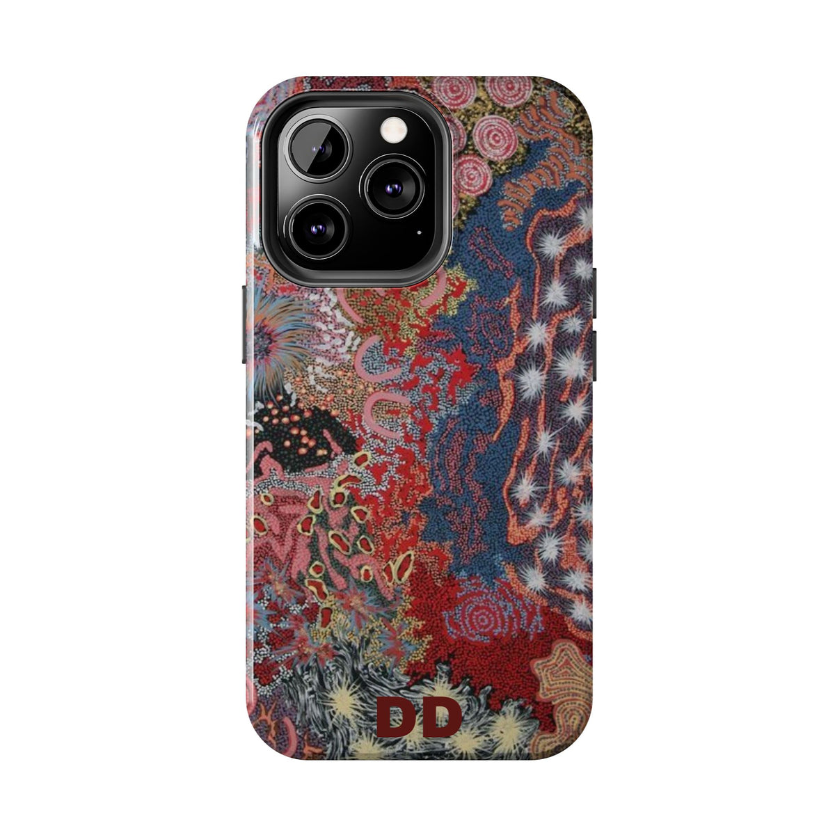 Mosaic Patchwork Phone Case — Multicolour Rainbow Geometric Mosaic Design, view 33 — MagSafe Compatible | Digital Divas