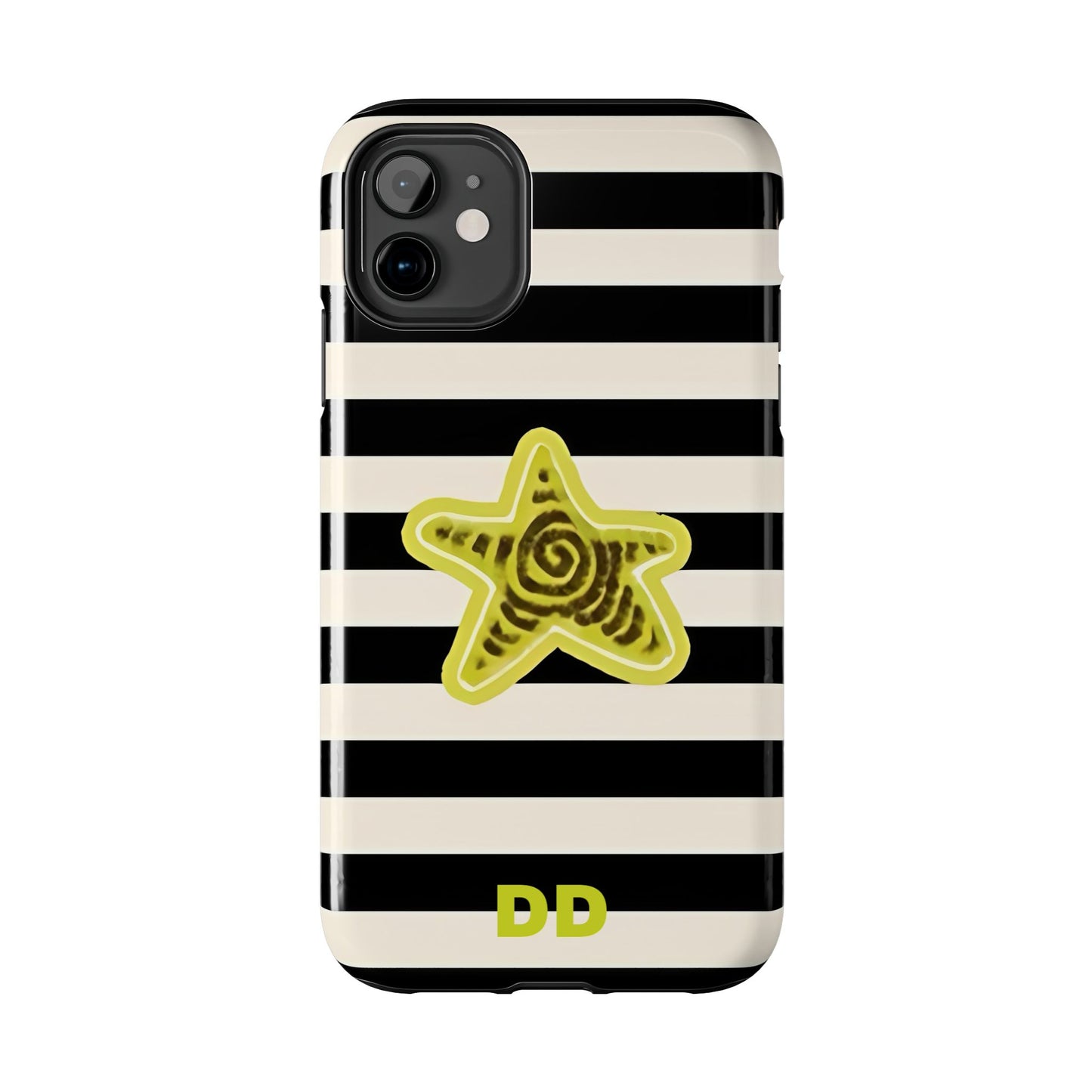 Striped Lime Star Phone Case