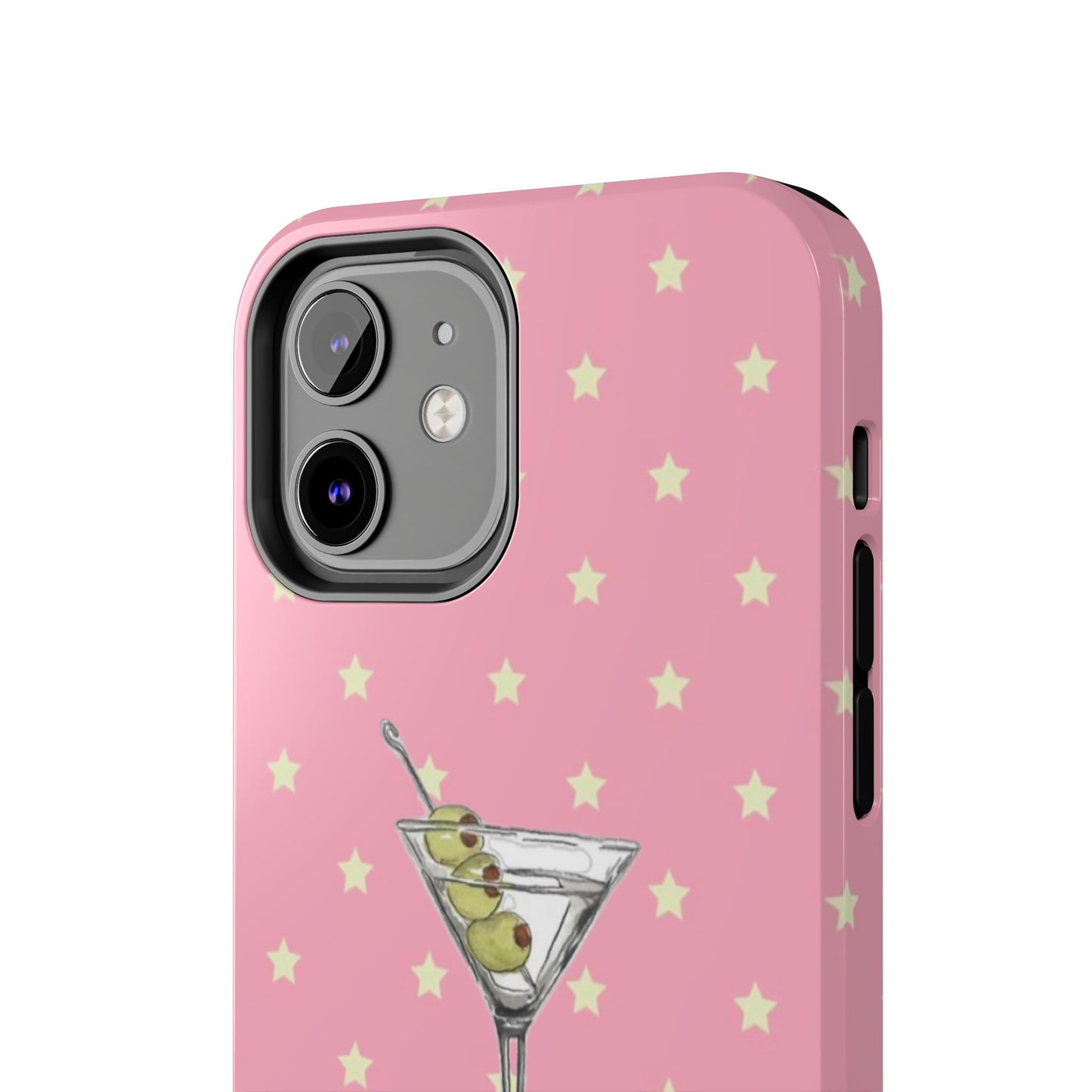 Martini Phone Case in Pink & Crème Stars