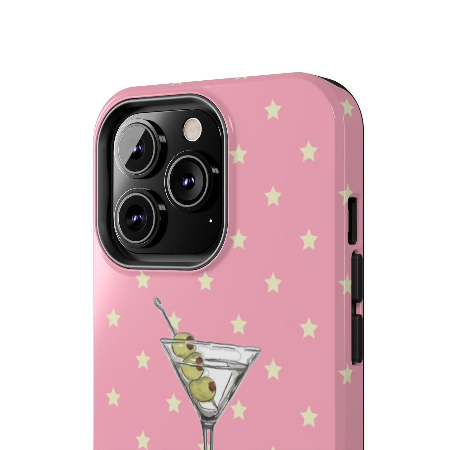 Martini Phone Case in Pink & Crème Stars