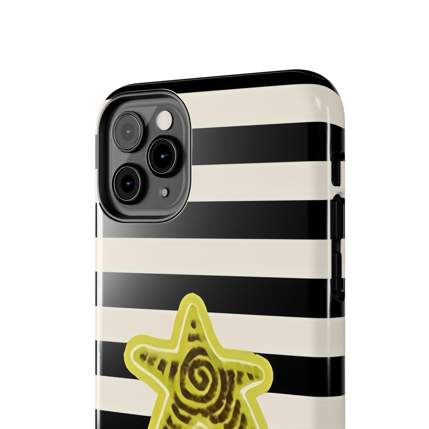 Striped Lime Star Phone Case