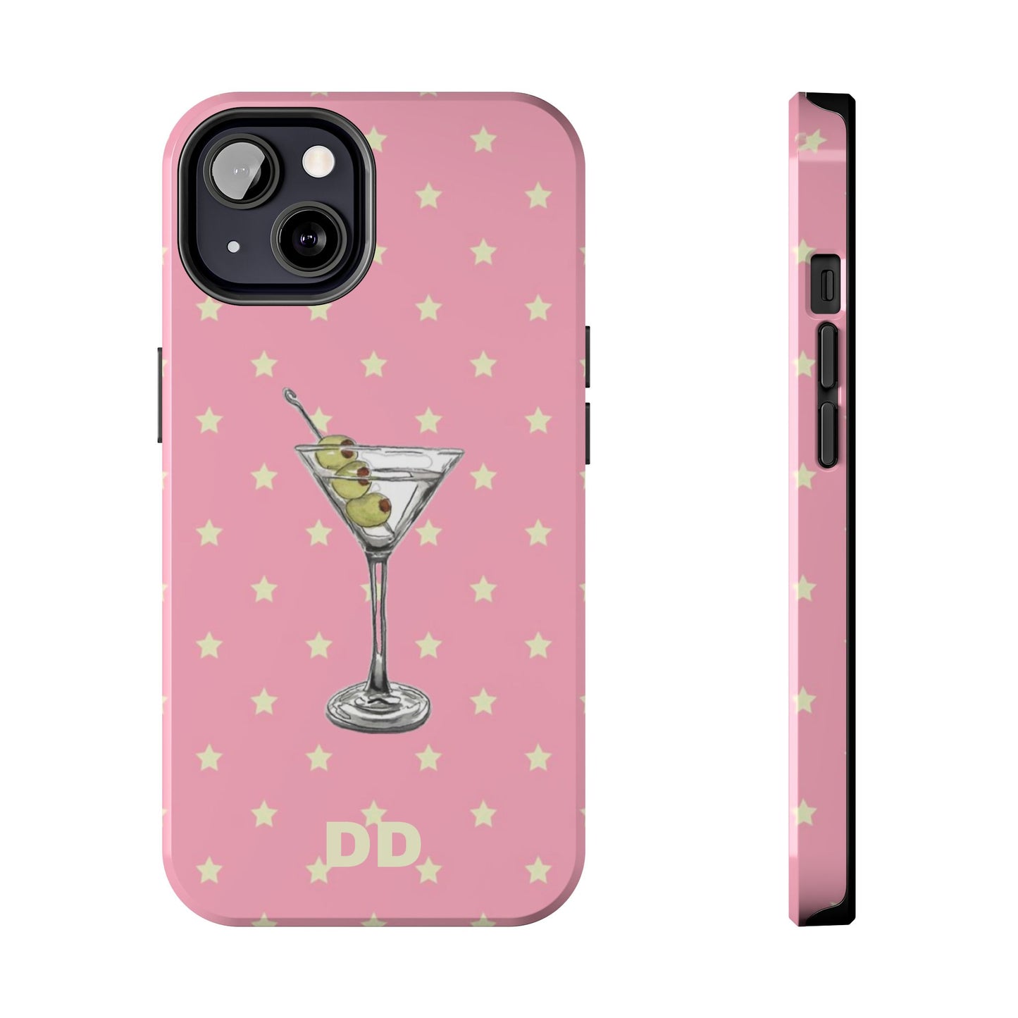 Martini Phone Case in Pink & Crème Stars
