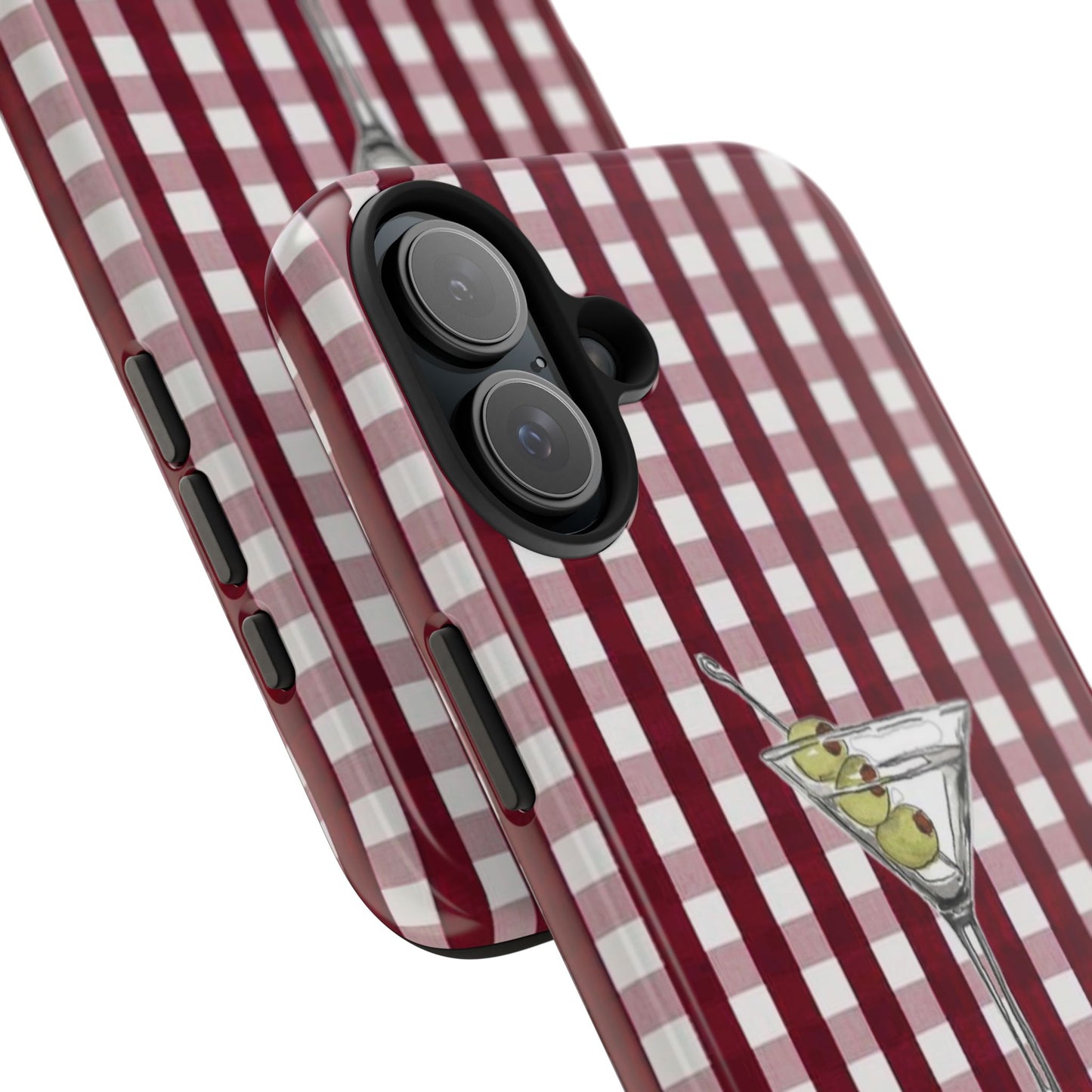 Martini Phone Case in Cherry Red Checker