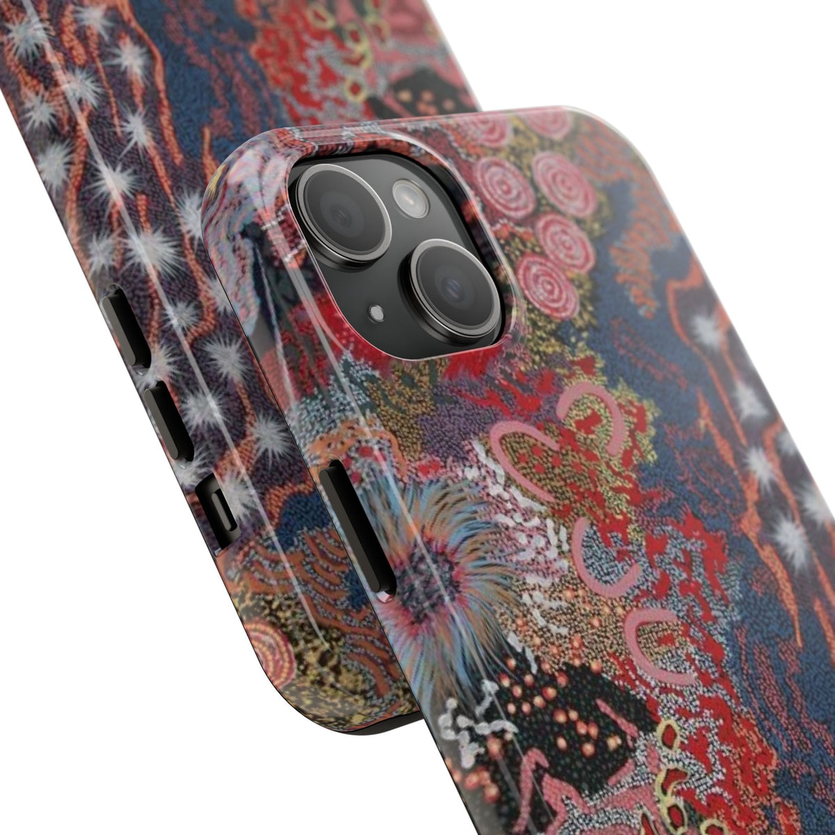 Mosaic Patchwork Phone Case — Multicolour Rainbow Geometric Mosaic Design, view 46 — MagSafe Compatible | Digital Divas