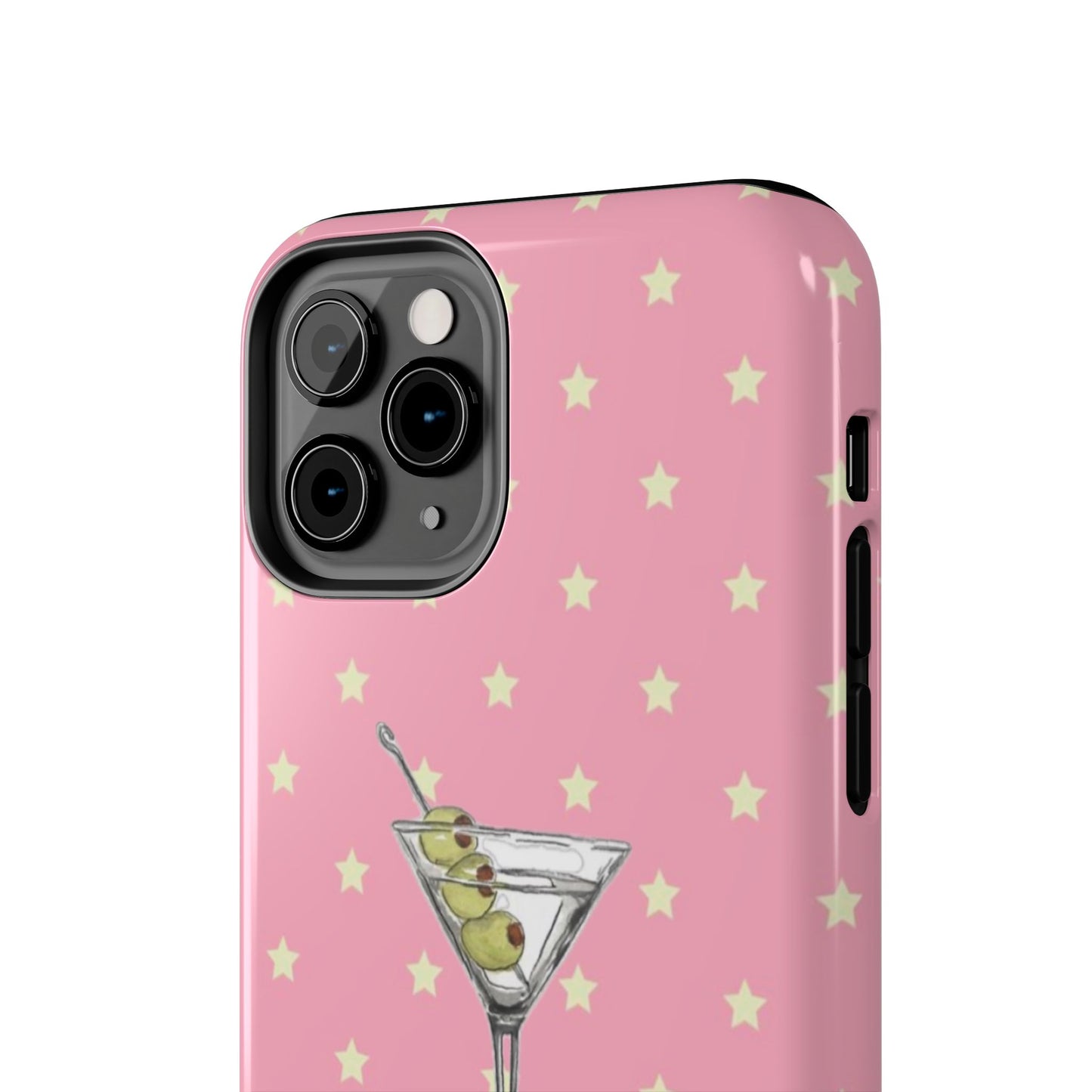 Martini Phone Case in Pink & Crème Stars